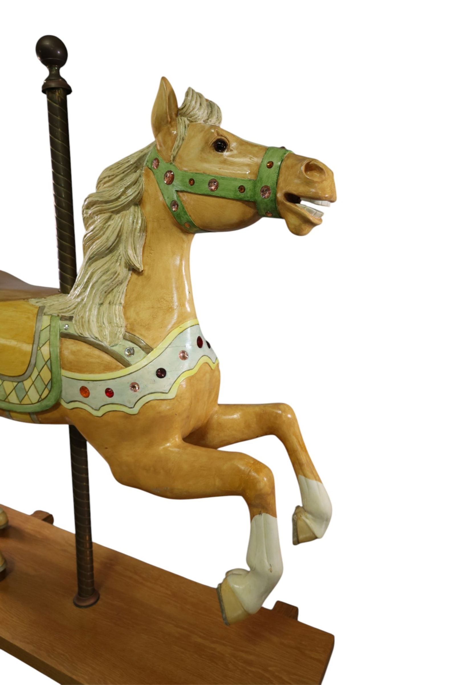 LARGE CARVED CAROUSEL HORSE - 3