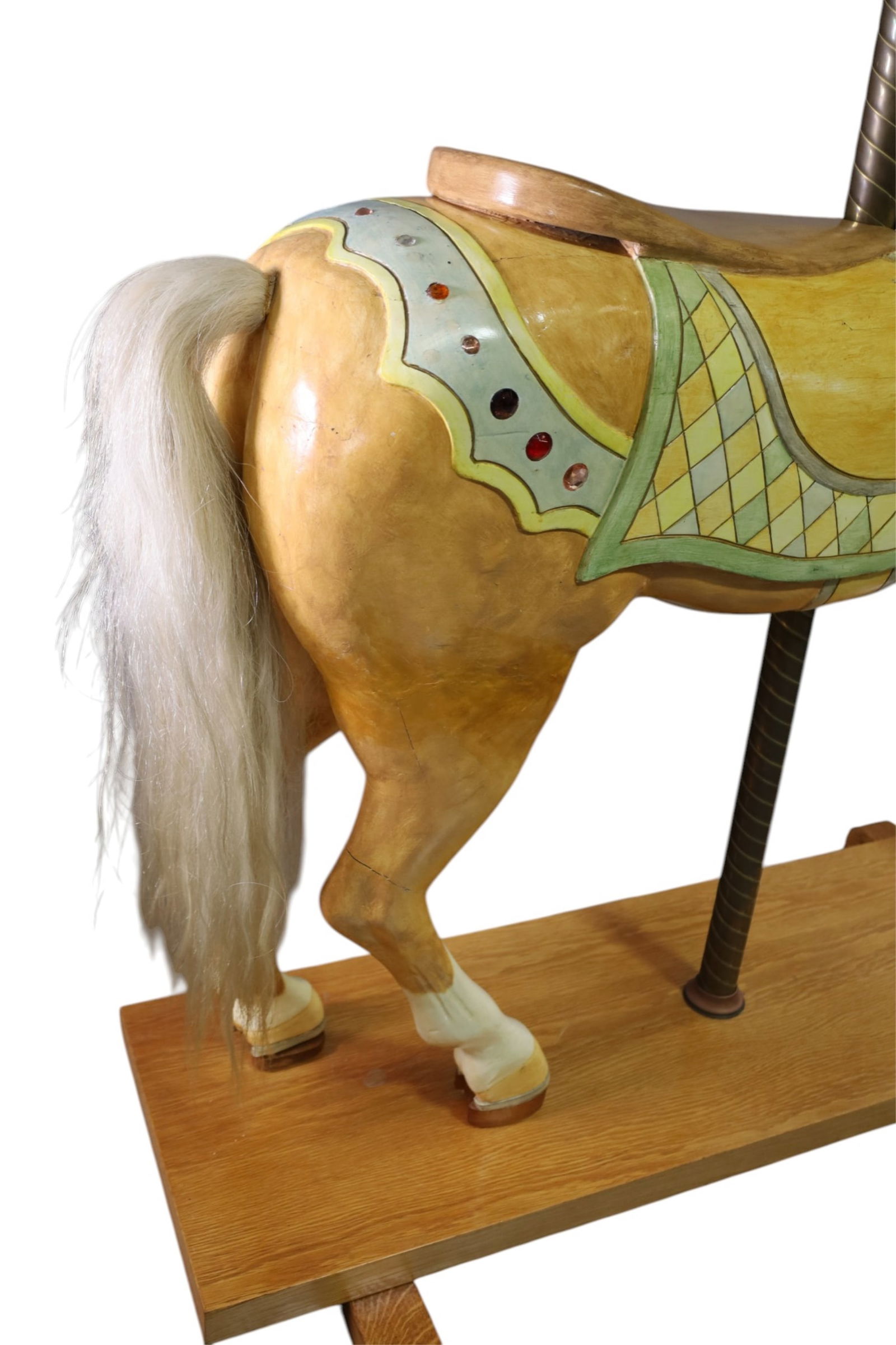 LARGE CARVED CAROUSEL HORSE - 4