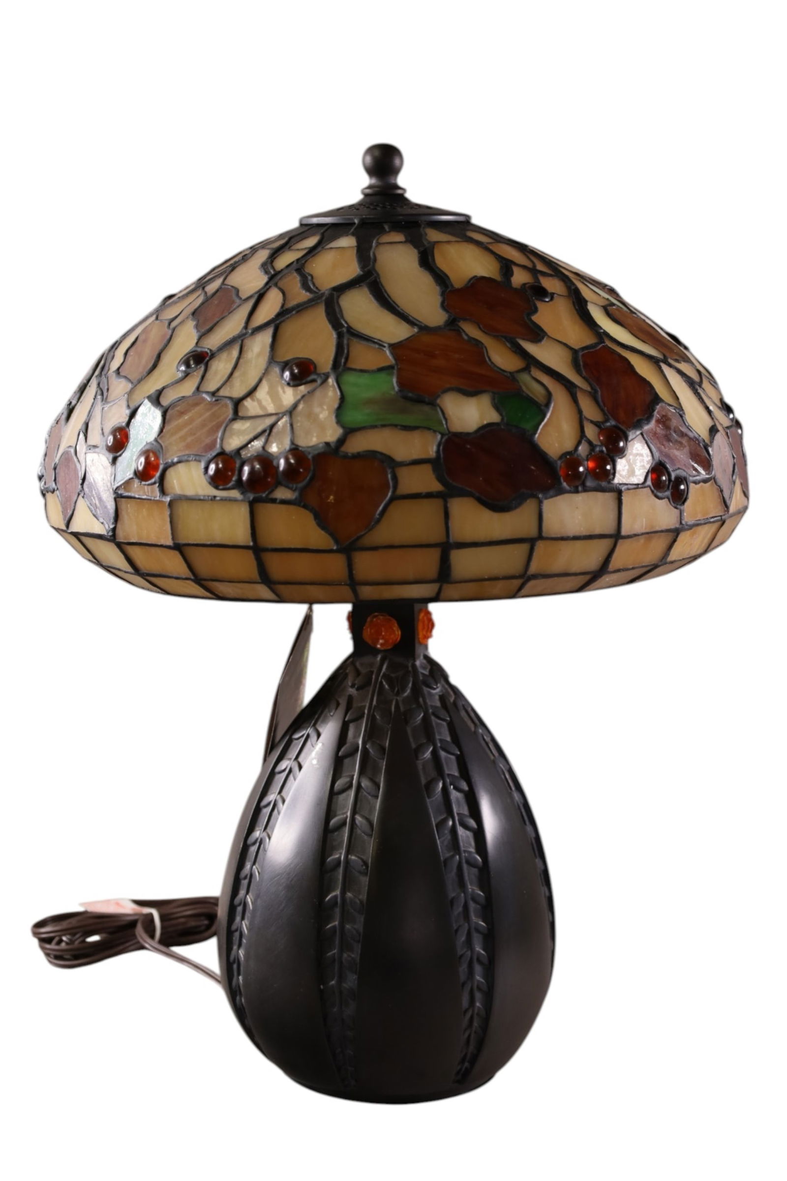 LEADED GLASS TABLE LAMP (1 of 3)