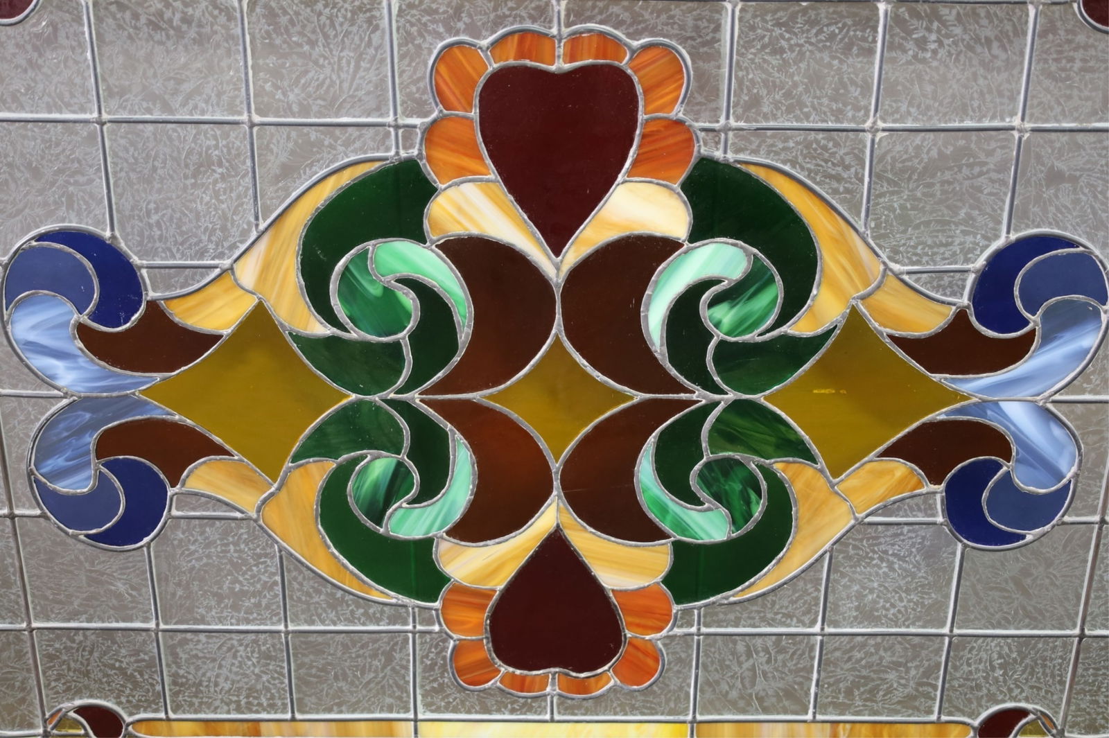 LARGE LEADED GLASS WINDOW - 2