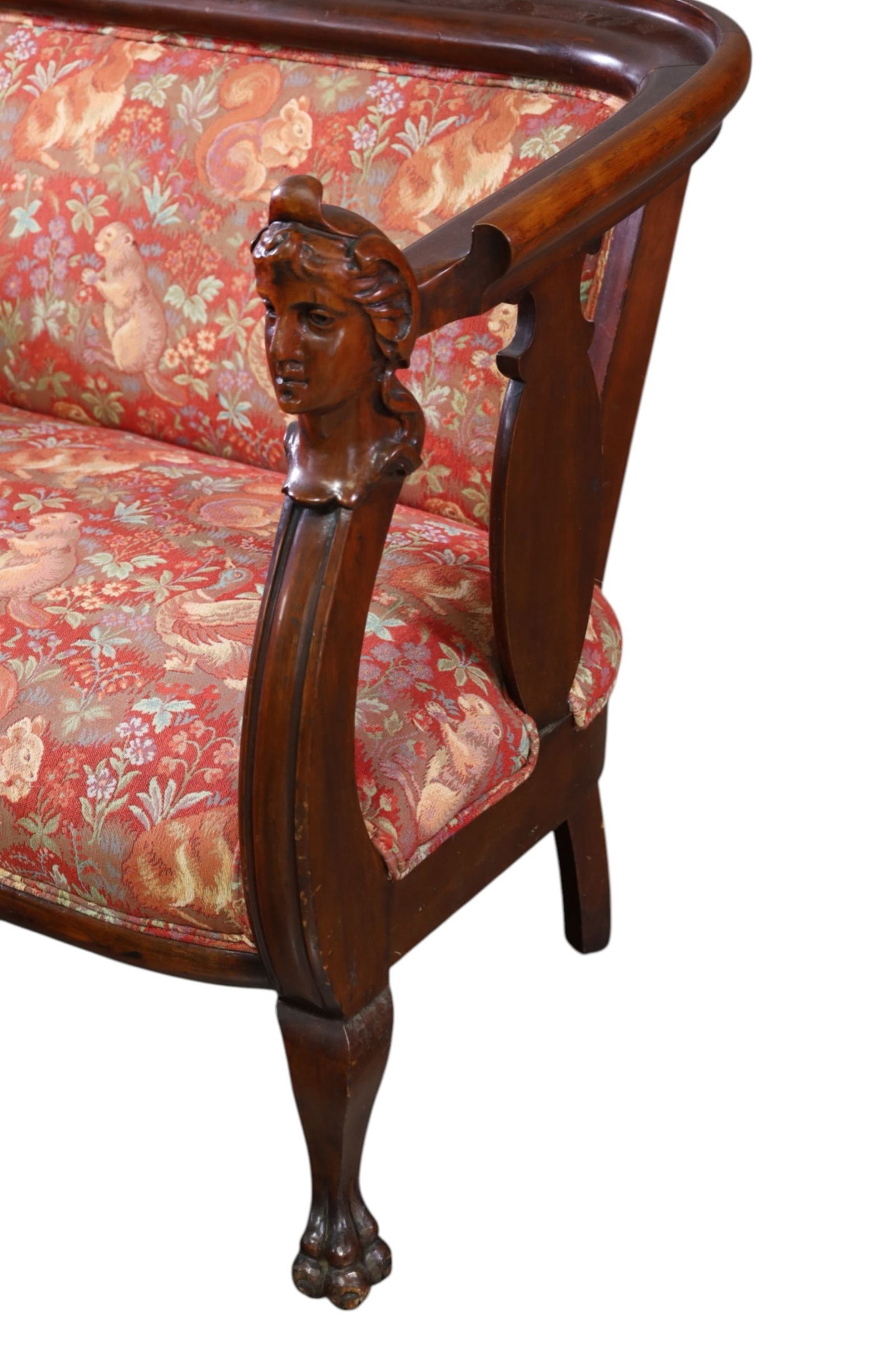 VICTORIAN FIGURAL SETTEE - 2