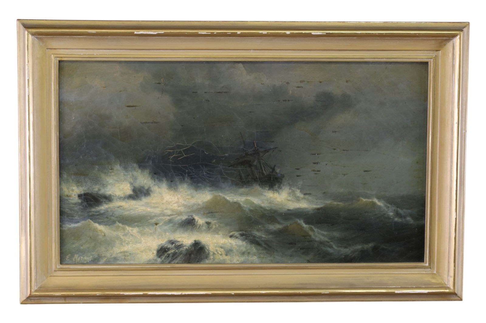 ANTIQUE SEASCAPE PAINTING (1 of 3)