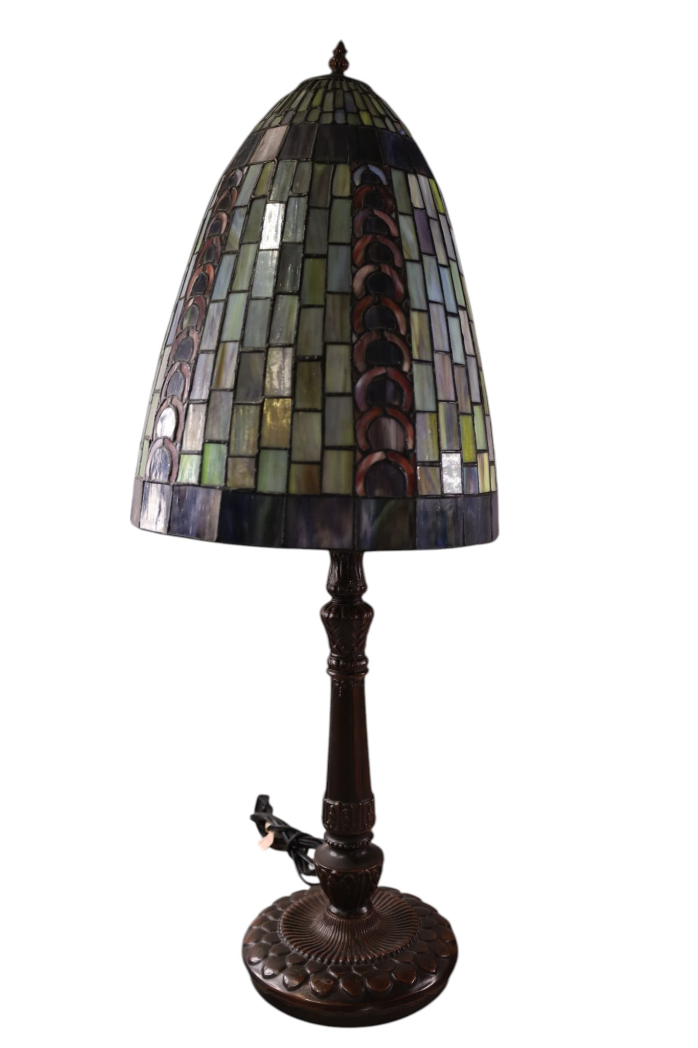 LEADED GLASS TABLE LAMP (1 of 2)