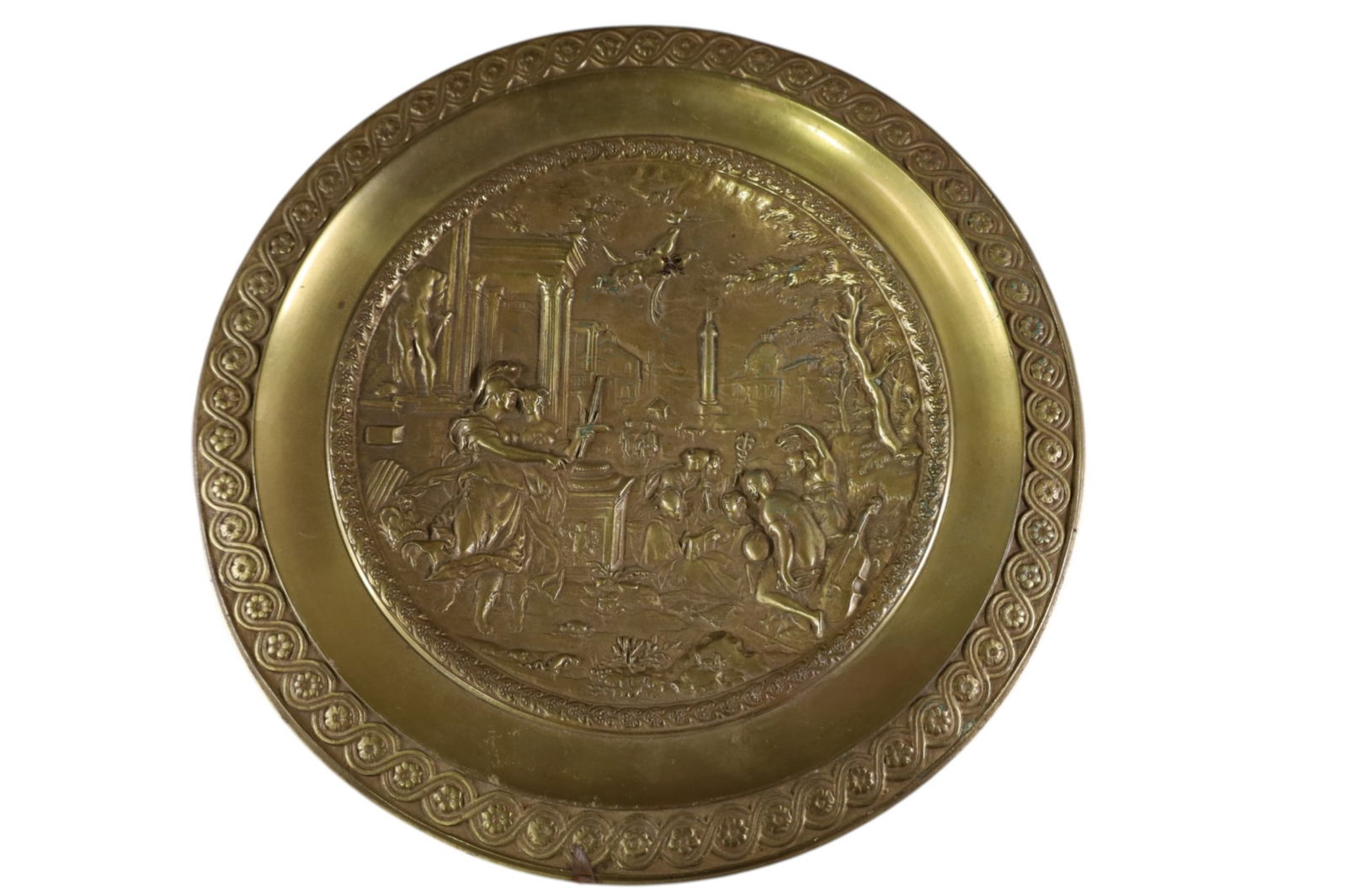 19TH CENTURY BRONZE PLATE (1 of 3)