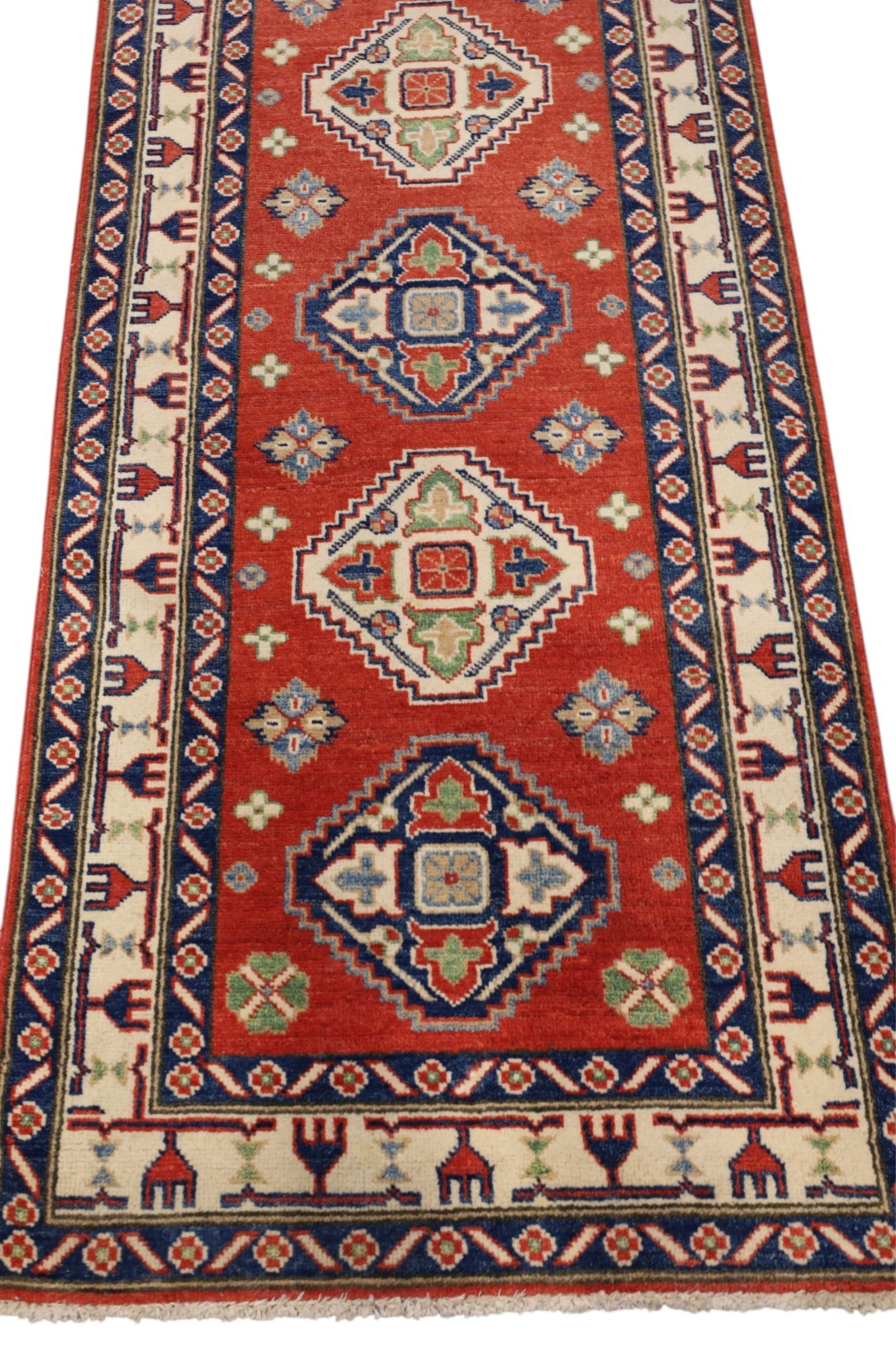 APPROX 9' 9" x 2' 8" HANDMADE WOOL RUG - 2