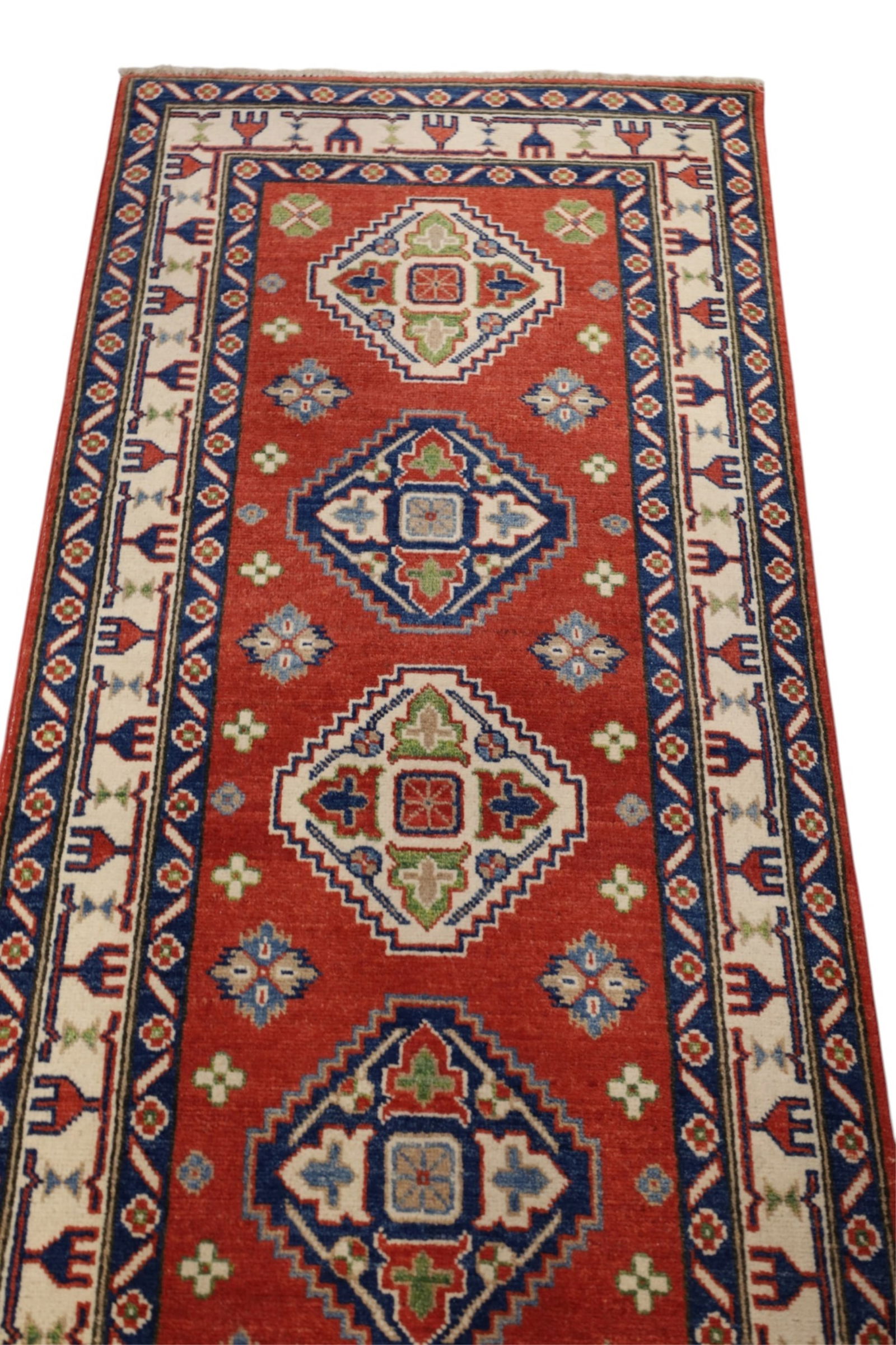 APPROX 9' 9" x 2' 8" HANDMADE WOOL RUG - 3