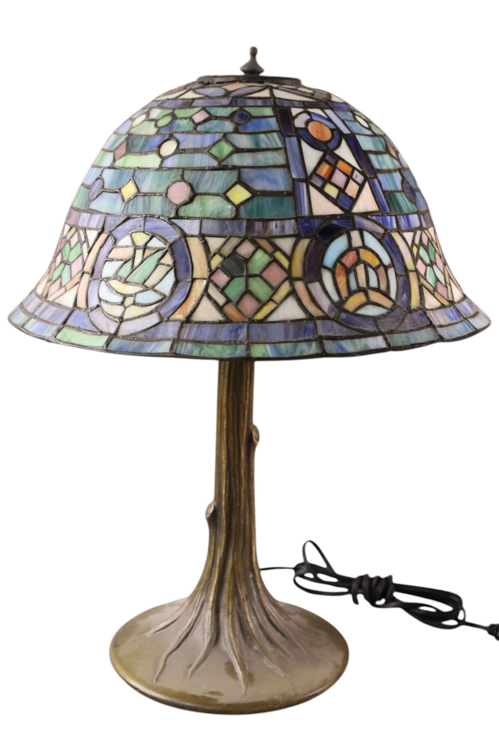 LEADED GLASS TABLE LAMP (1 of 3)