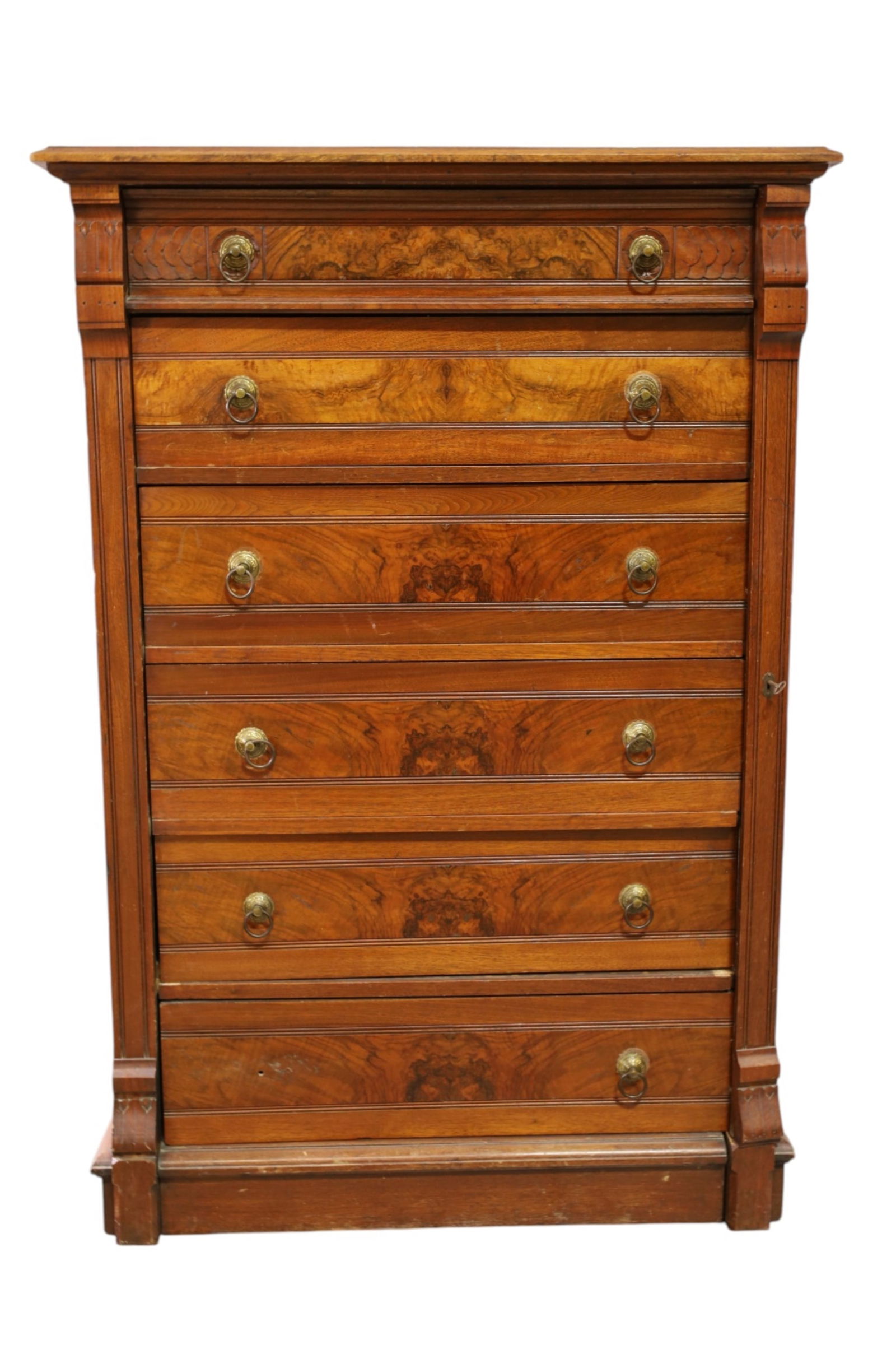 VICTORIAN SIDE LOCK HIGHBOY (1 of 4)