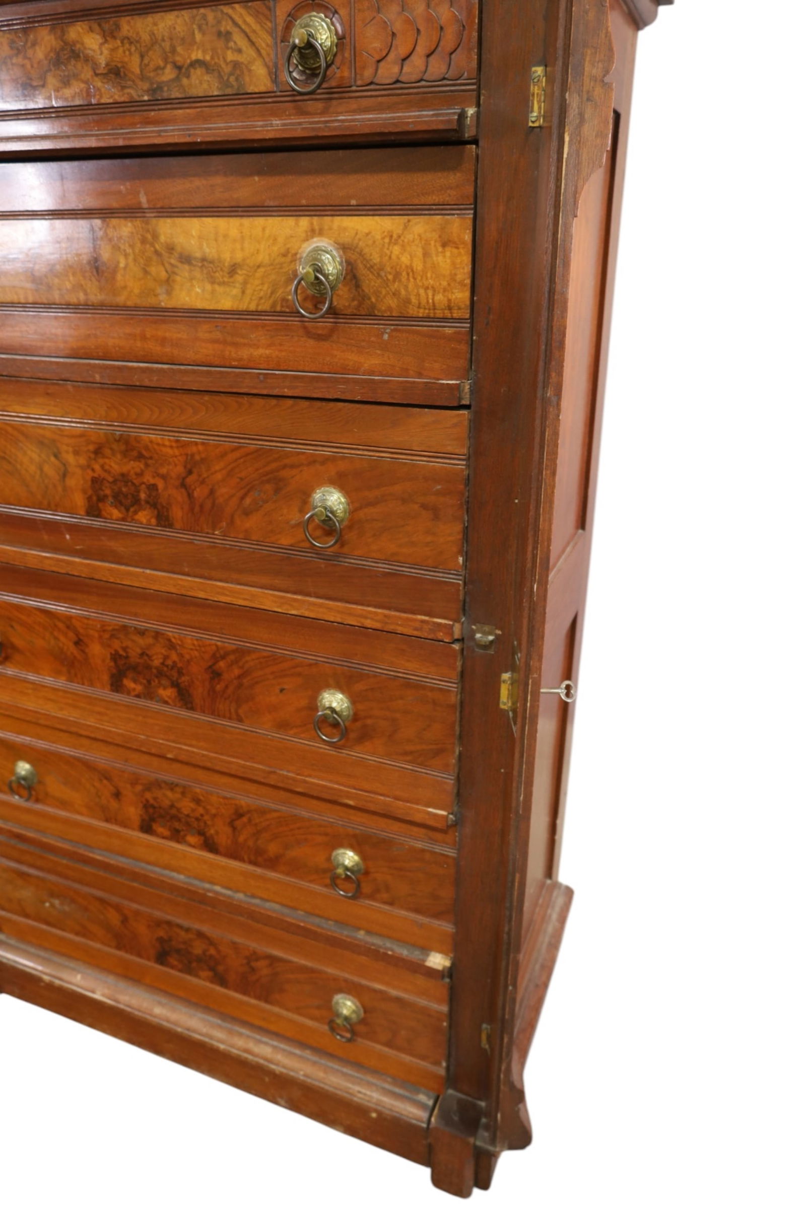 VICTORIAN SIDE LOCK HIGHBOY - 2