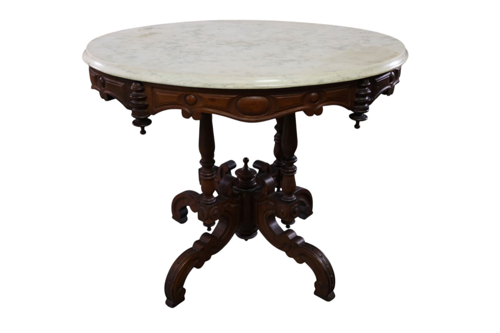 VICTORIAN MARBLE TOP PARLOR TABLE (1 of 3)