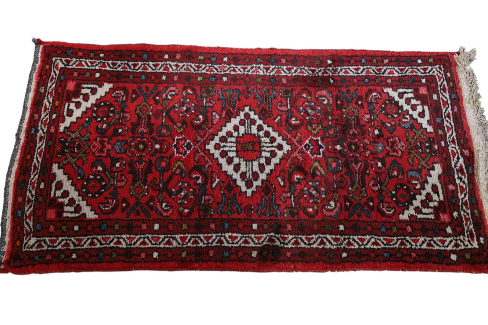 APPROX 4' x 2' 2" HANDMADE WOOL RUG: HANDMADE WOOL RUG