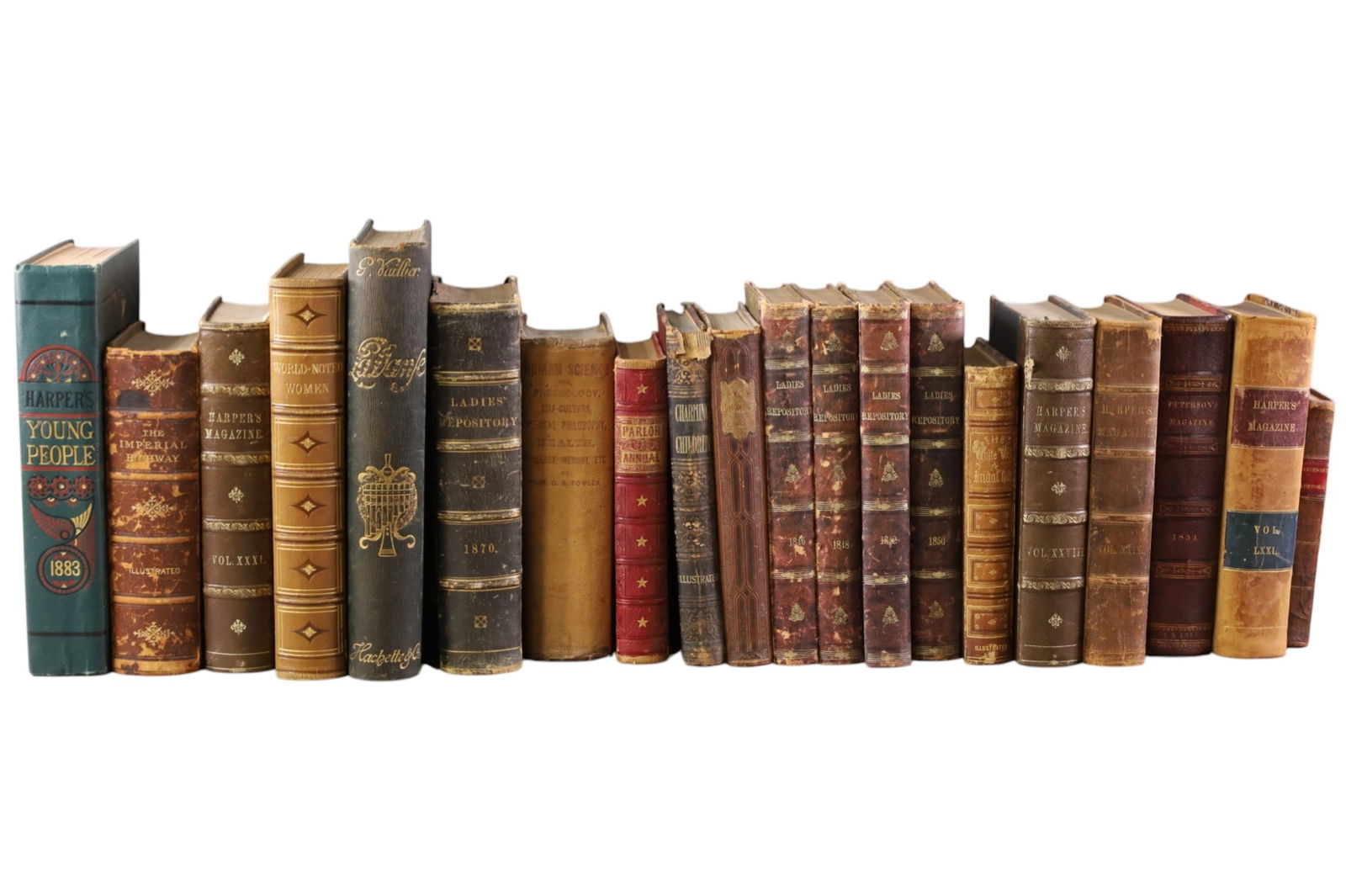 COLLECTION OF LEATHERBOUND BOOKS (1 of 6)