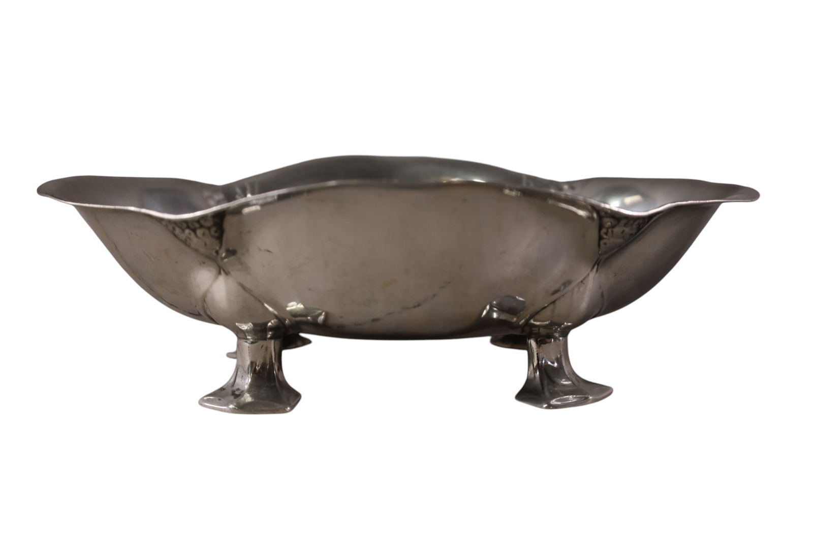 3 PEWTER SERVING DISHES - 4