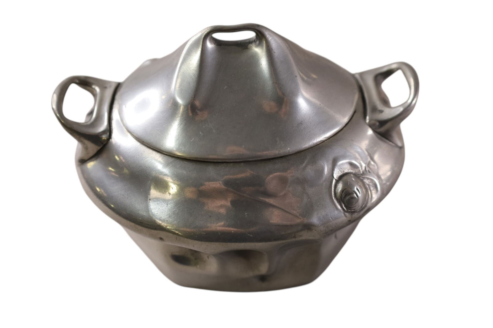 4 PEWTER TEA POTS - 4