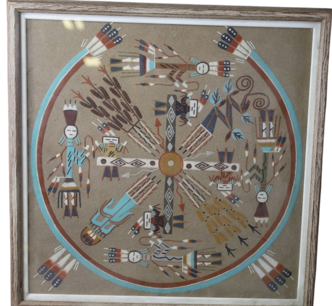 3 SAND PAINTINGS - 3