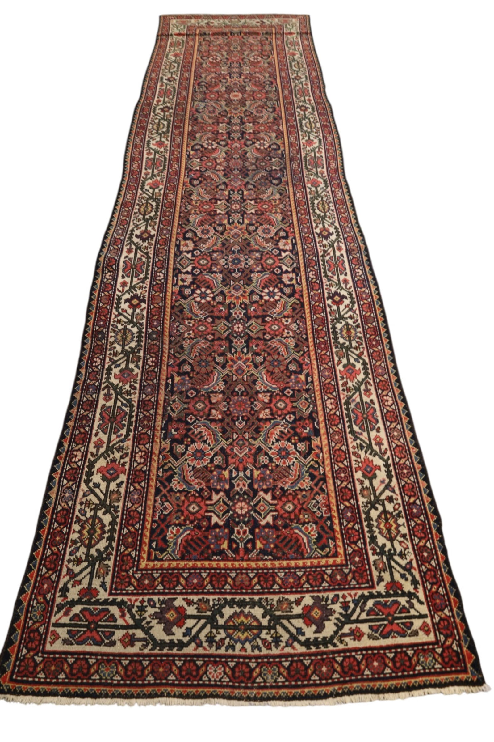 APPROX 3' 4" x 13' HANDMADE WOOL RUNNER RUG (1 of 4)