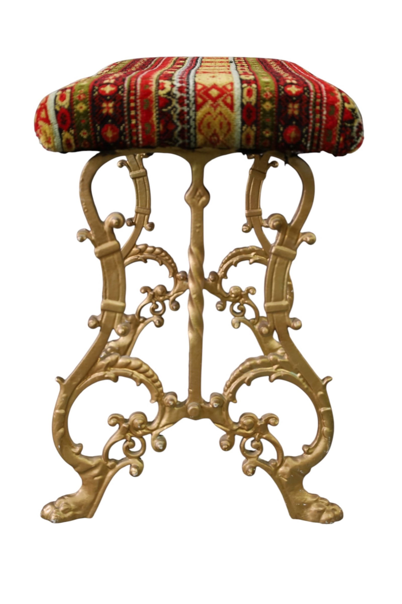 1920'S IRON BASE STOOL - 2