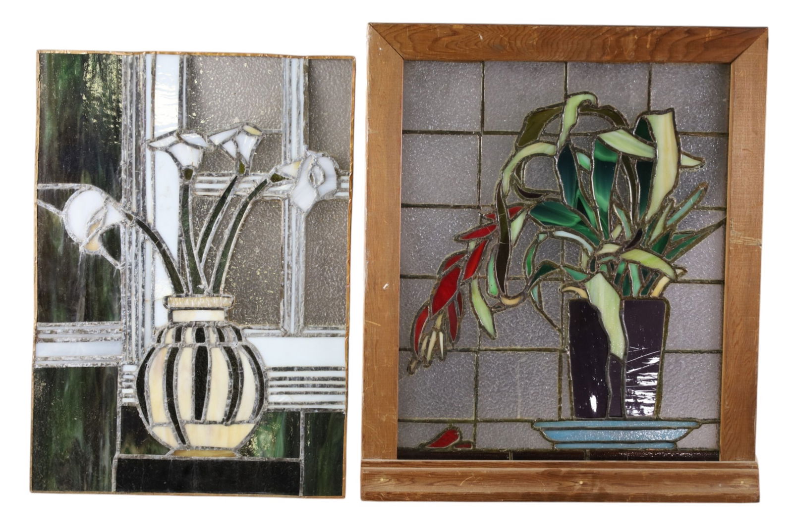 2 LEADED GLASS WINDOWS (1 of 3)