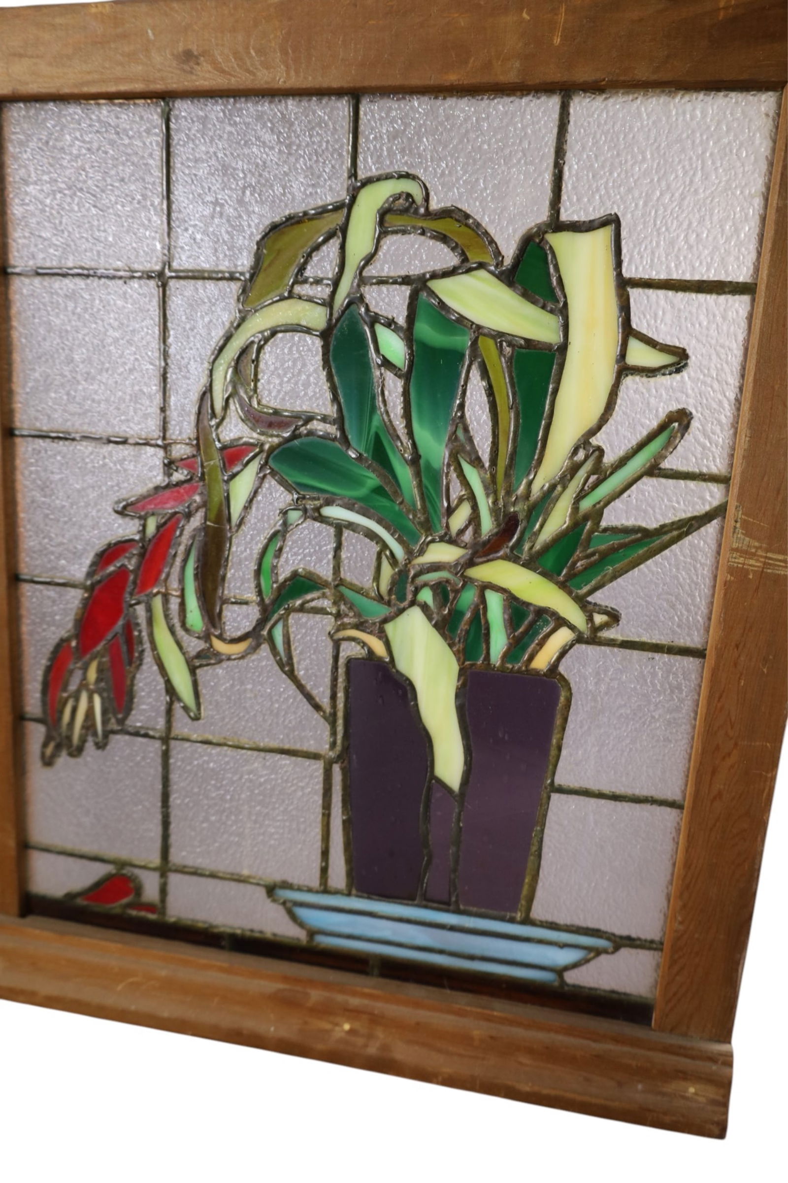 2 LEADED GLASS WINDOWS - 3