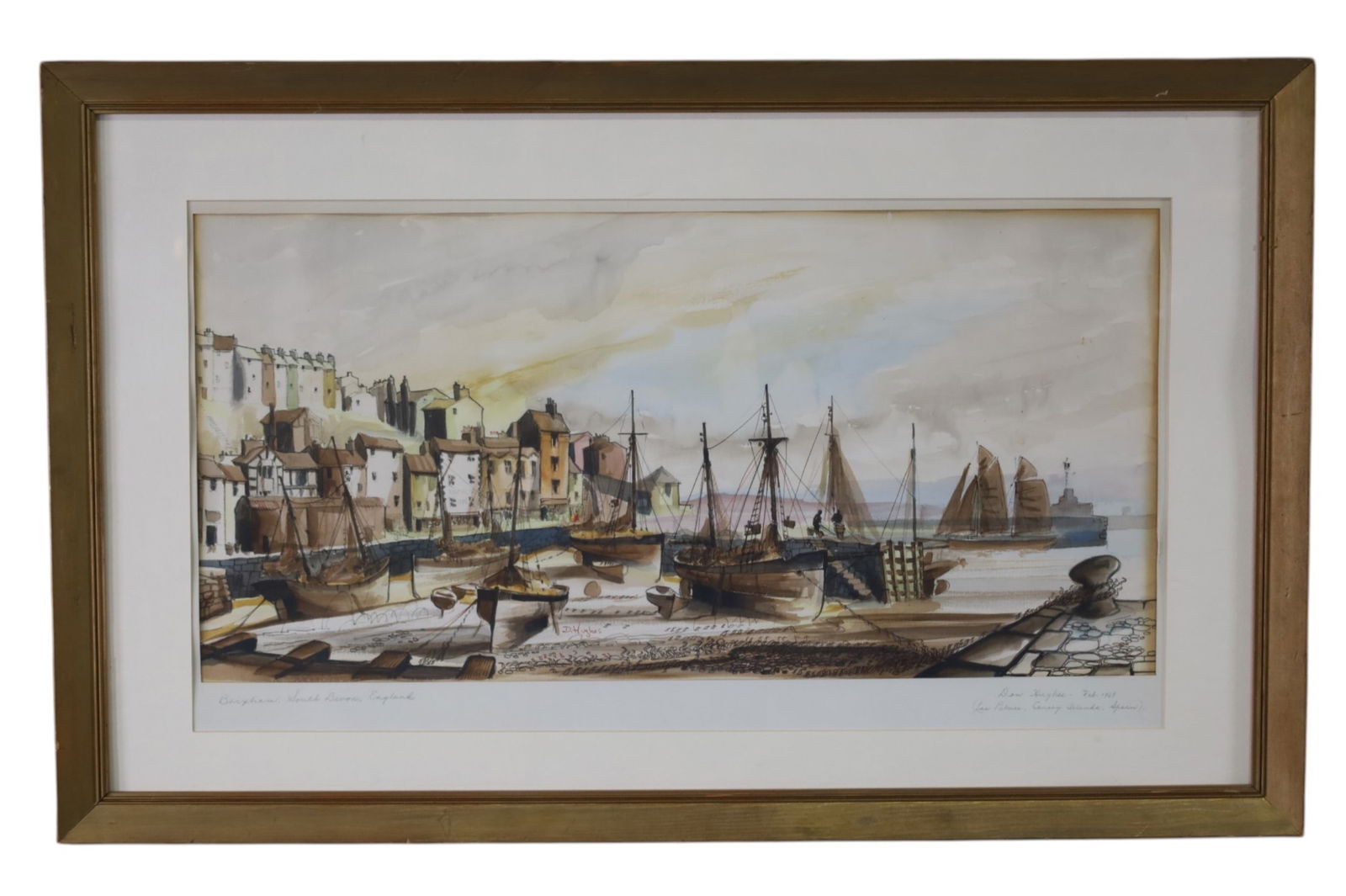 D. HUGHES HARBOR SCENE WATERCOLOR (1 of 2)