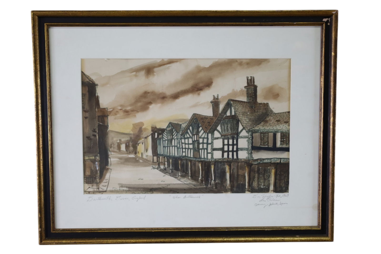 D. HUGHES WATERCOLOR: TITLED THE BUTTER WALK, SIGNED LOWER LEFT. 27" x 21"