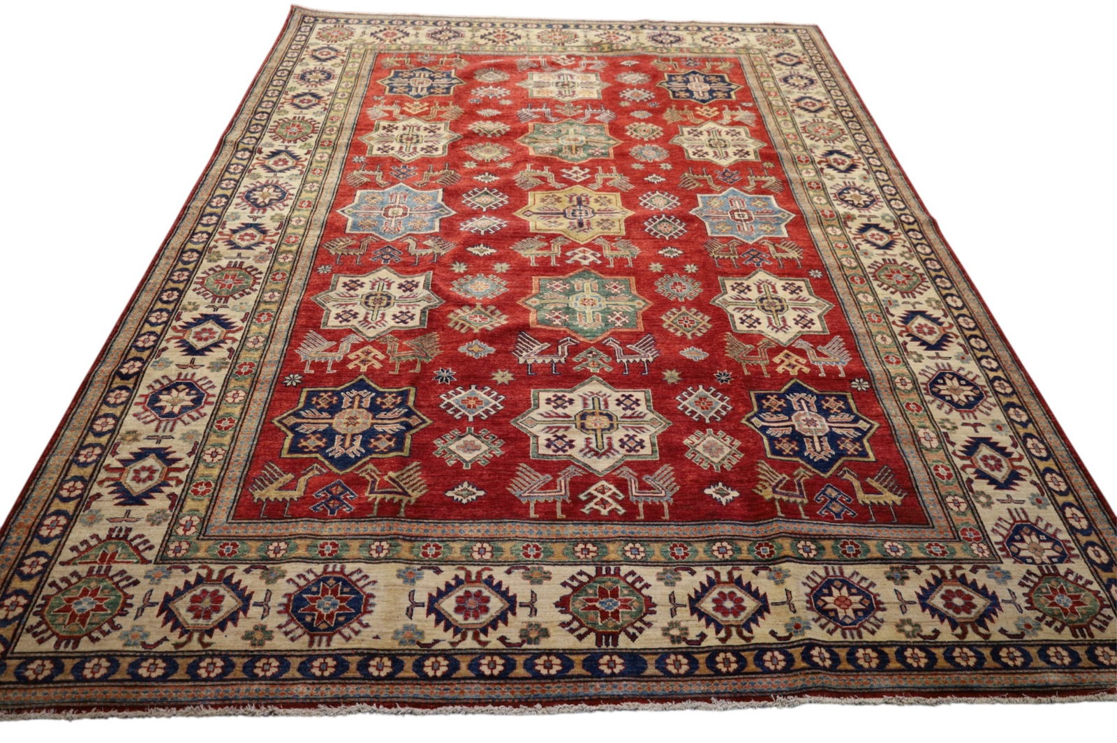 APPROX 8' 3" x 10' 10" HANDMADE WOOL RUG (1 of 4)