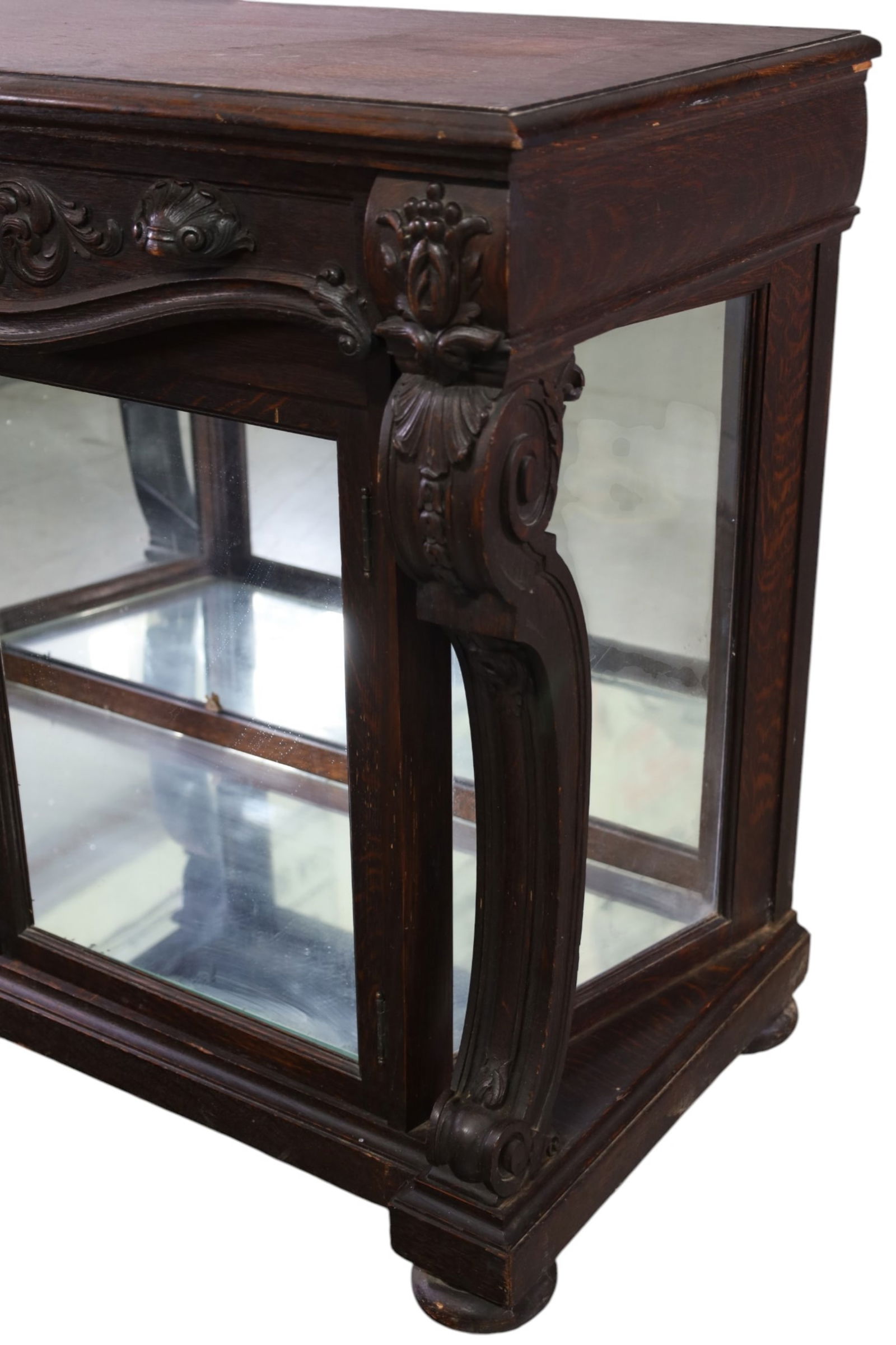 ANTIQUE OAK SERVER - 2