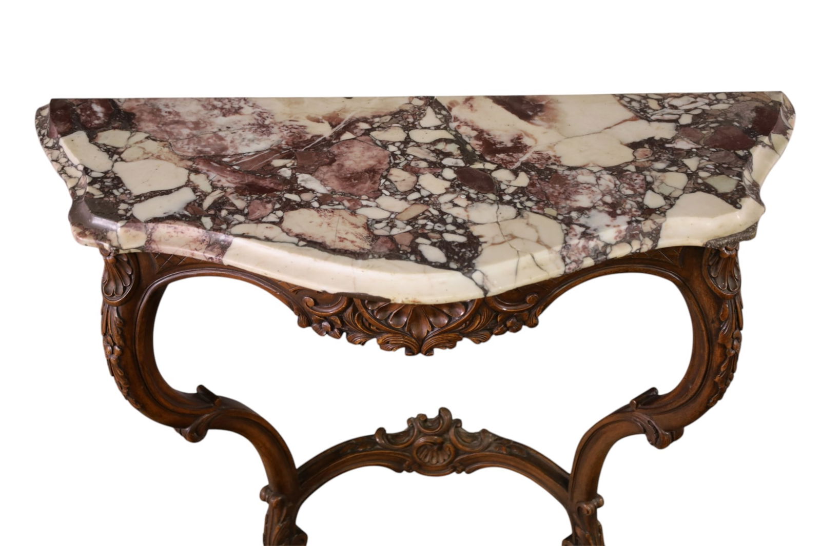 FRENCH MARBLE TOP CONSOLE - 2