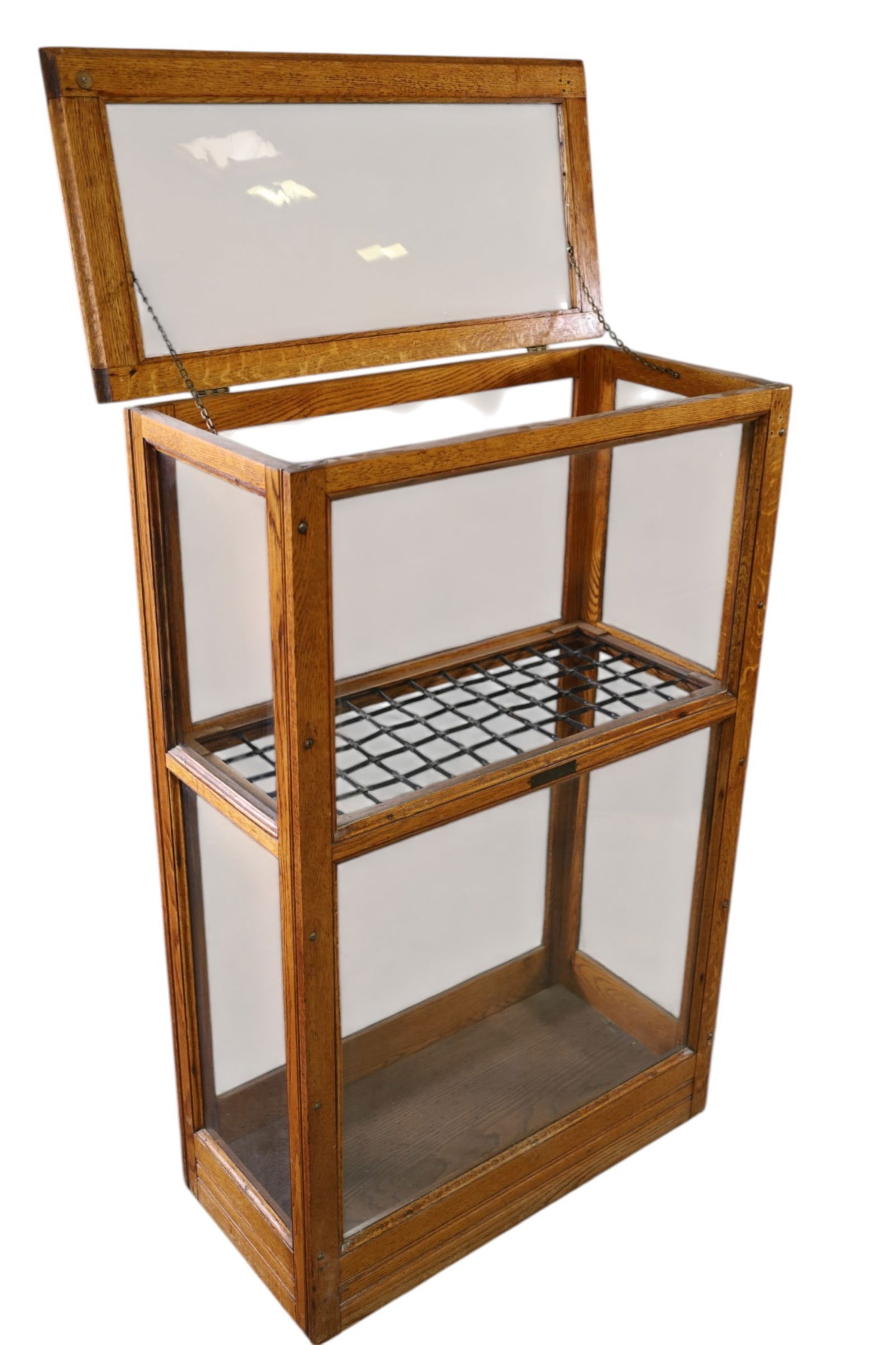 ANTIQUE OAK CANE CASE - 2