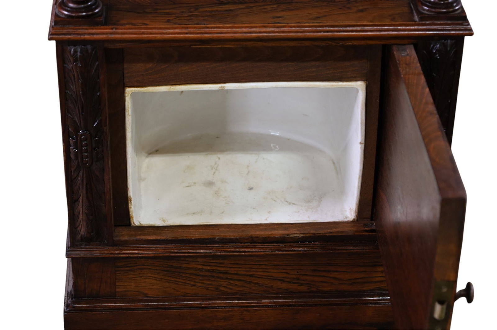 FRENCH MARBLE TOP NIGHTSTAND - 2