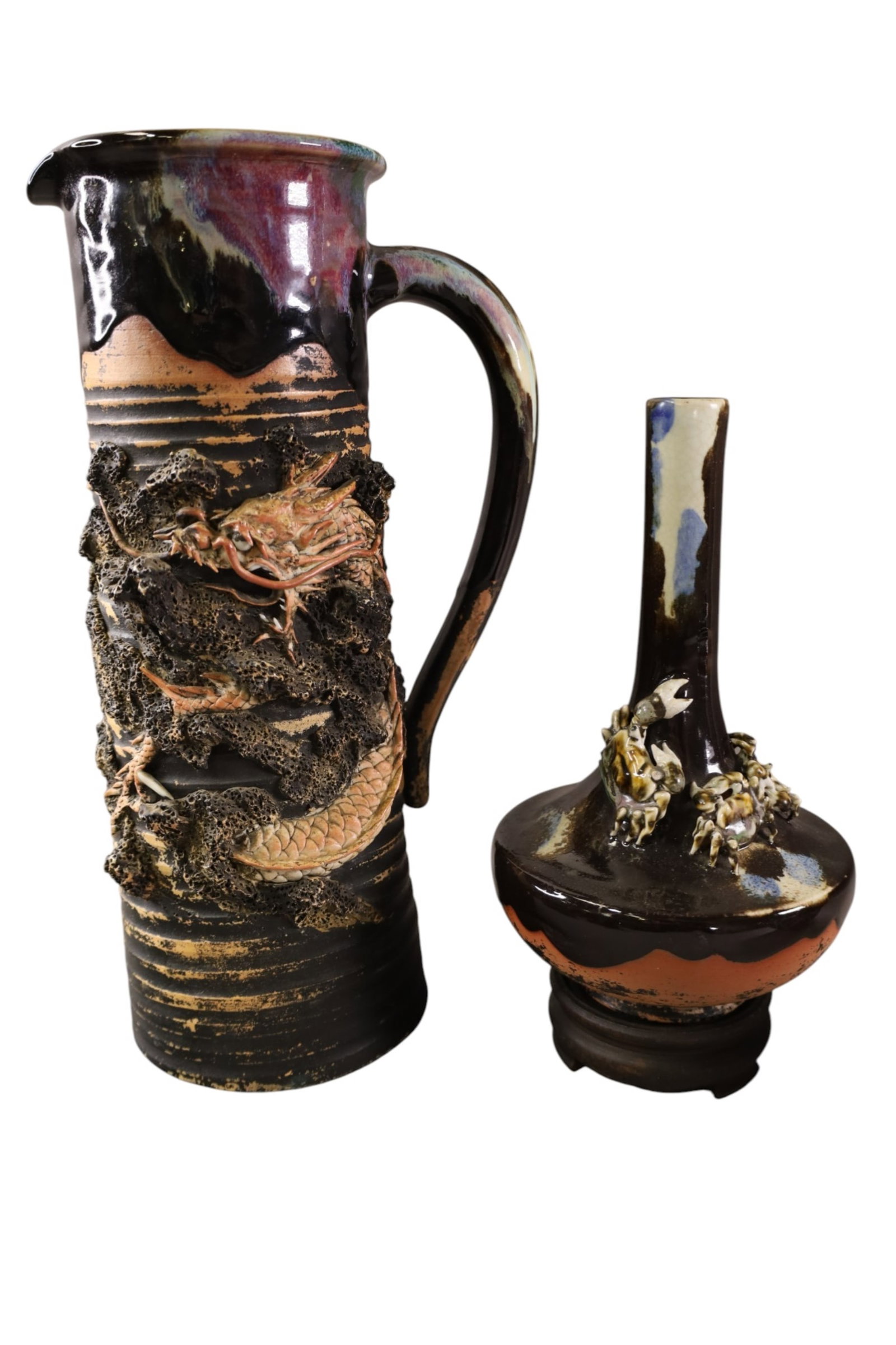 5 PCS OF JAPANESE POTTERY - 4