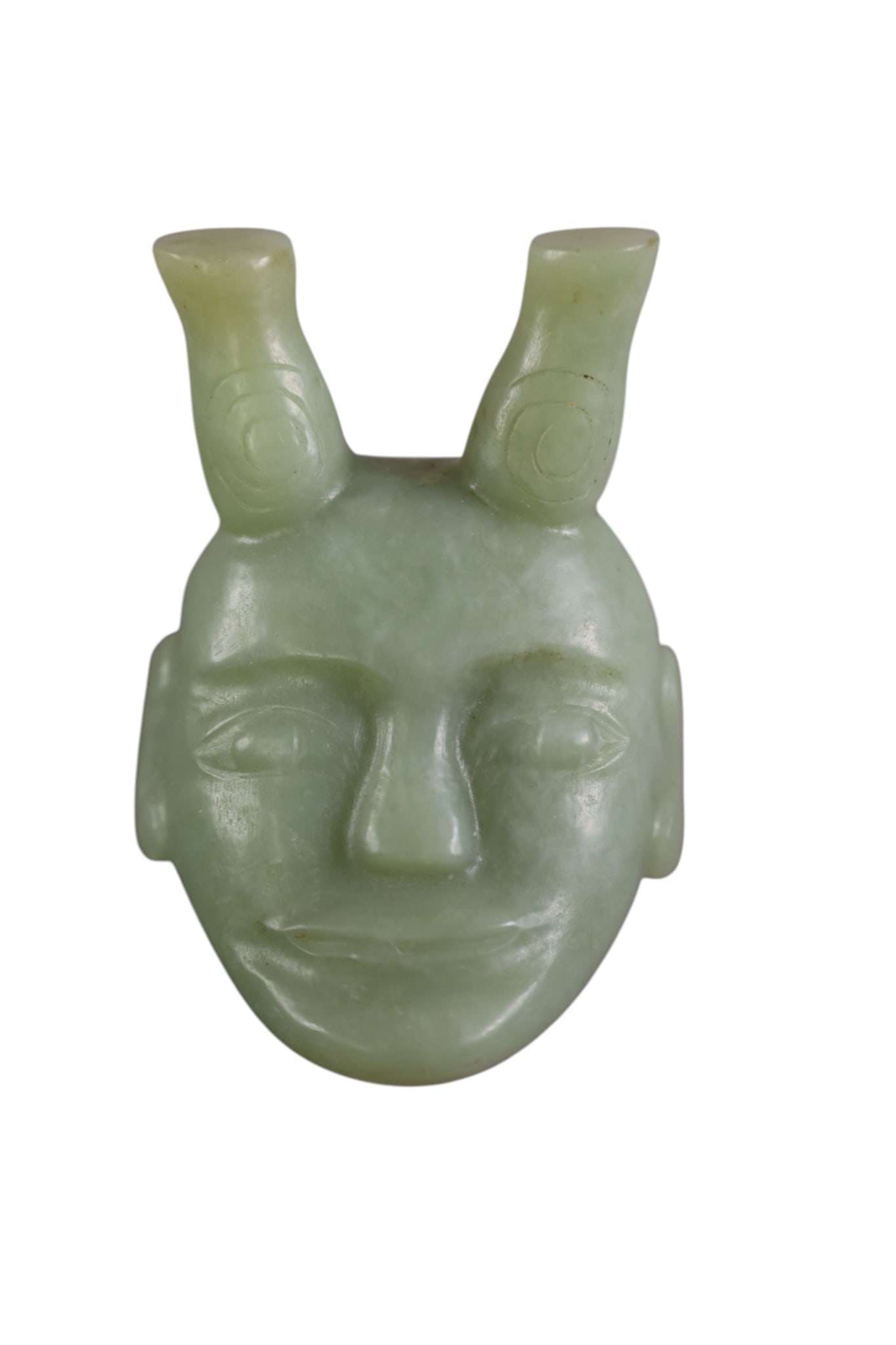 CHINESE JADE FIGURAL PIPE - 3