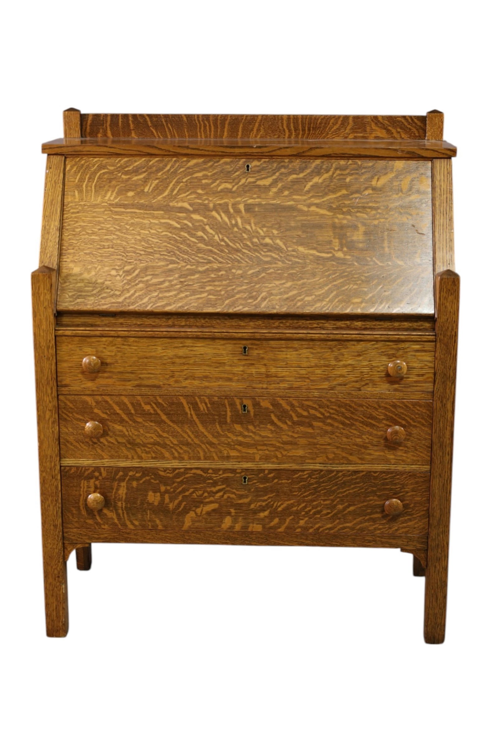 MISSION OAK DROP FRONT DESK - 2