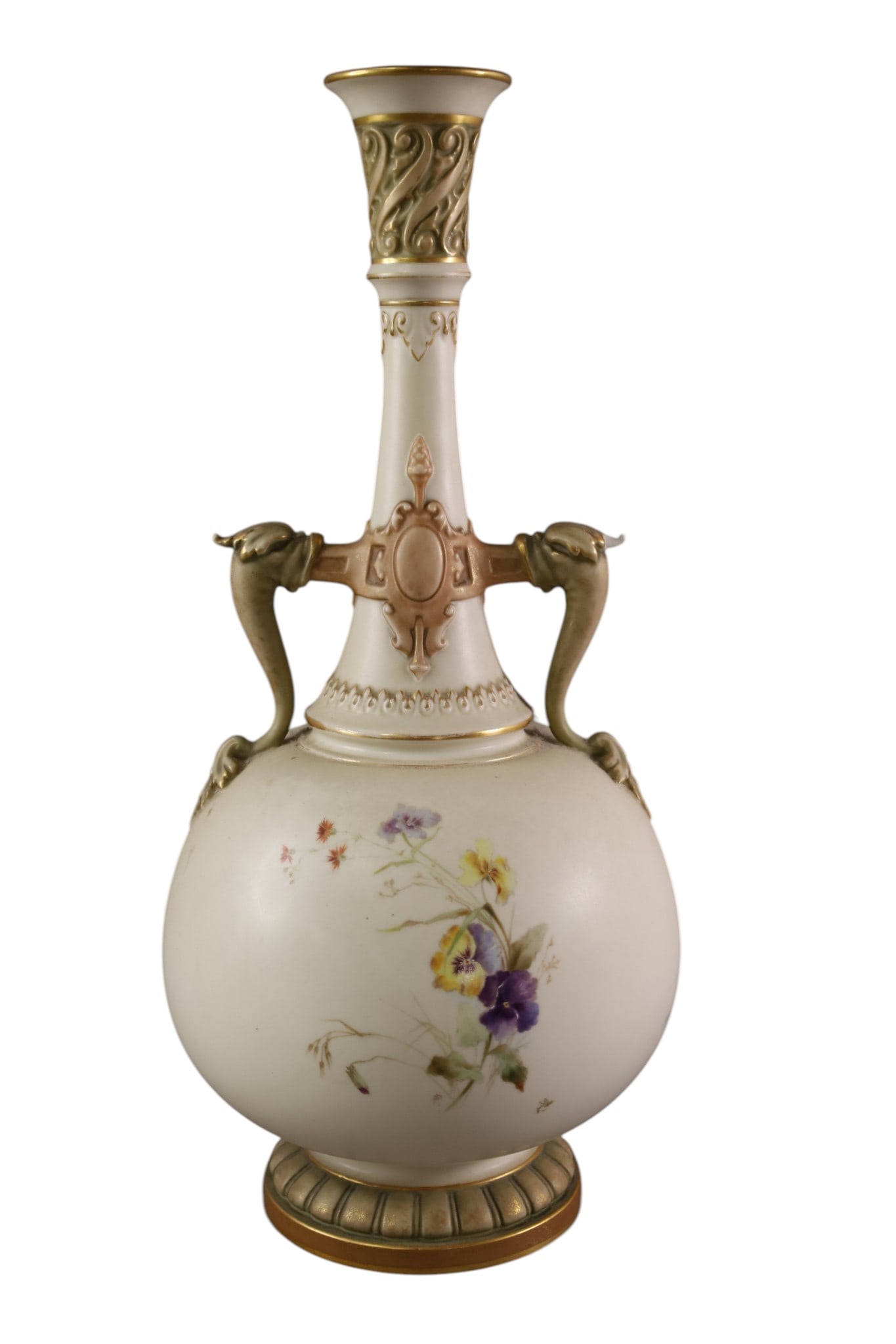 LARGE HAND PAINTED VASE - 2