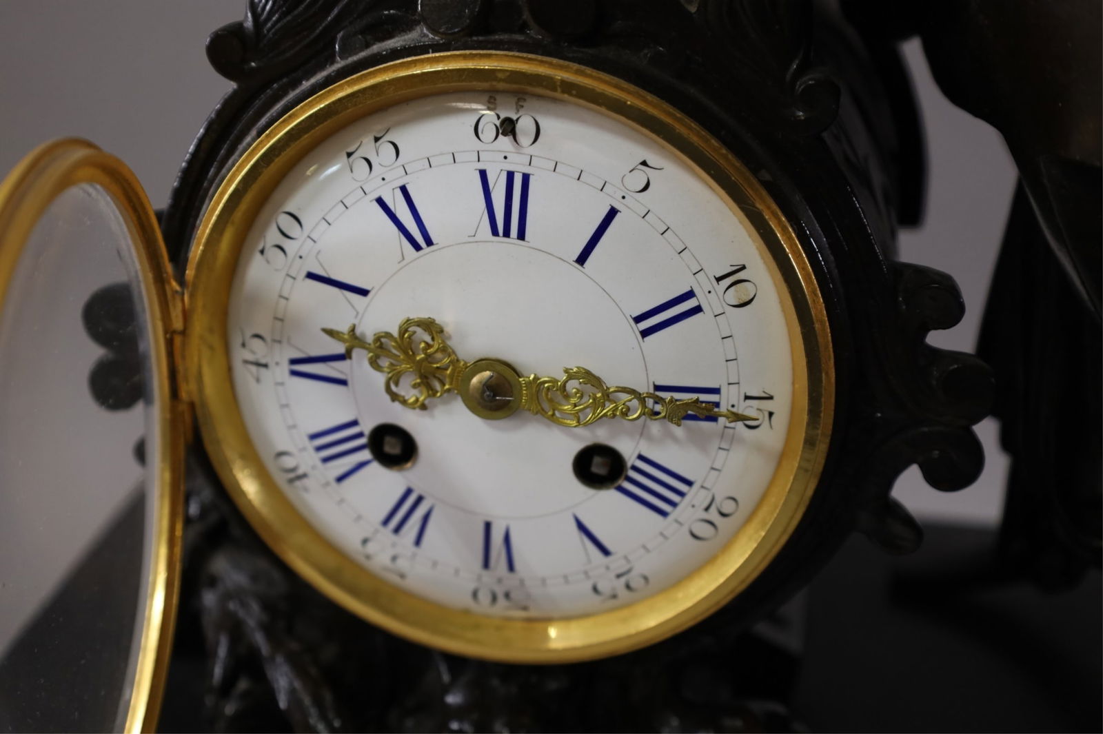 LARGE FIGURAL MANTLE CLOCK - 2