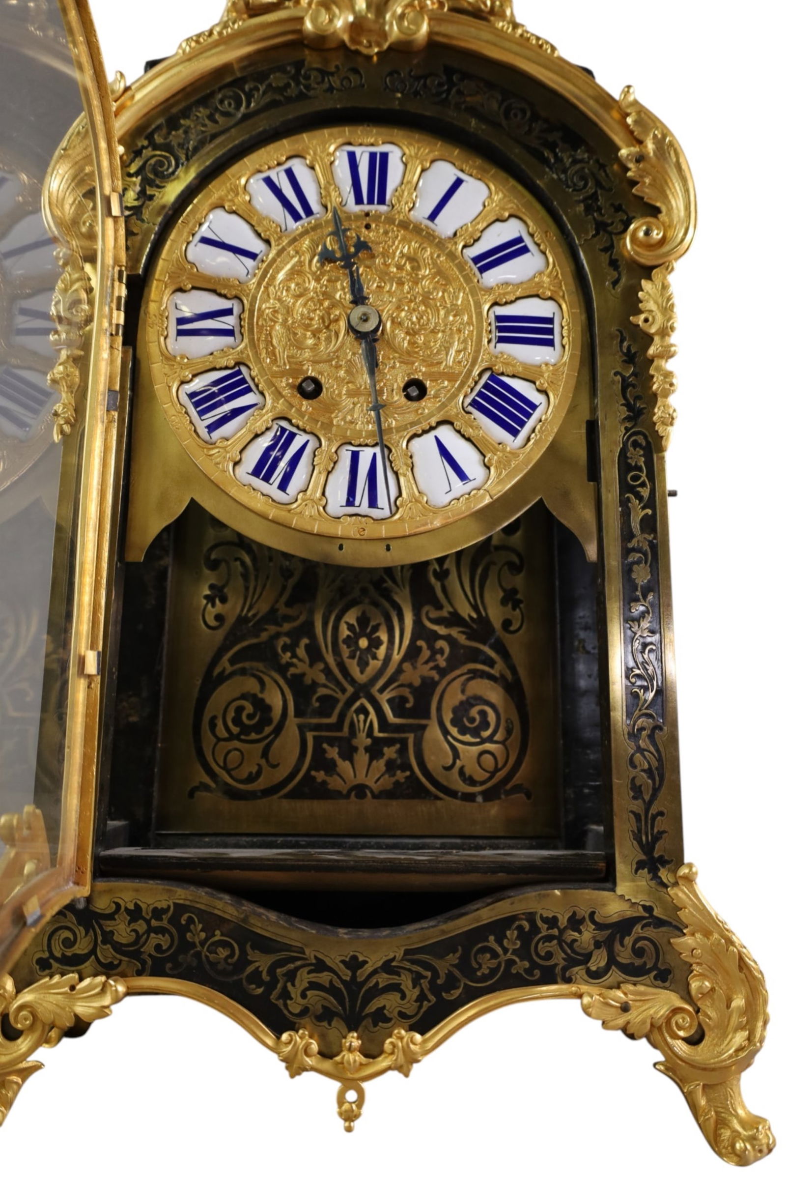 ANTIQUE BOULLE MANTLE CLOCK - 3