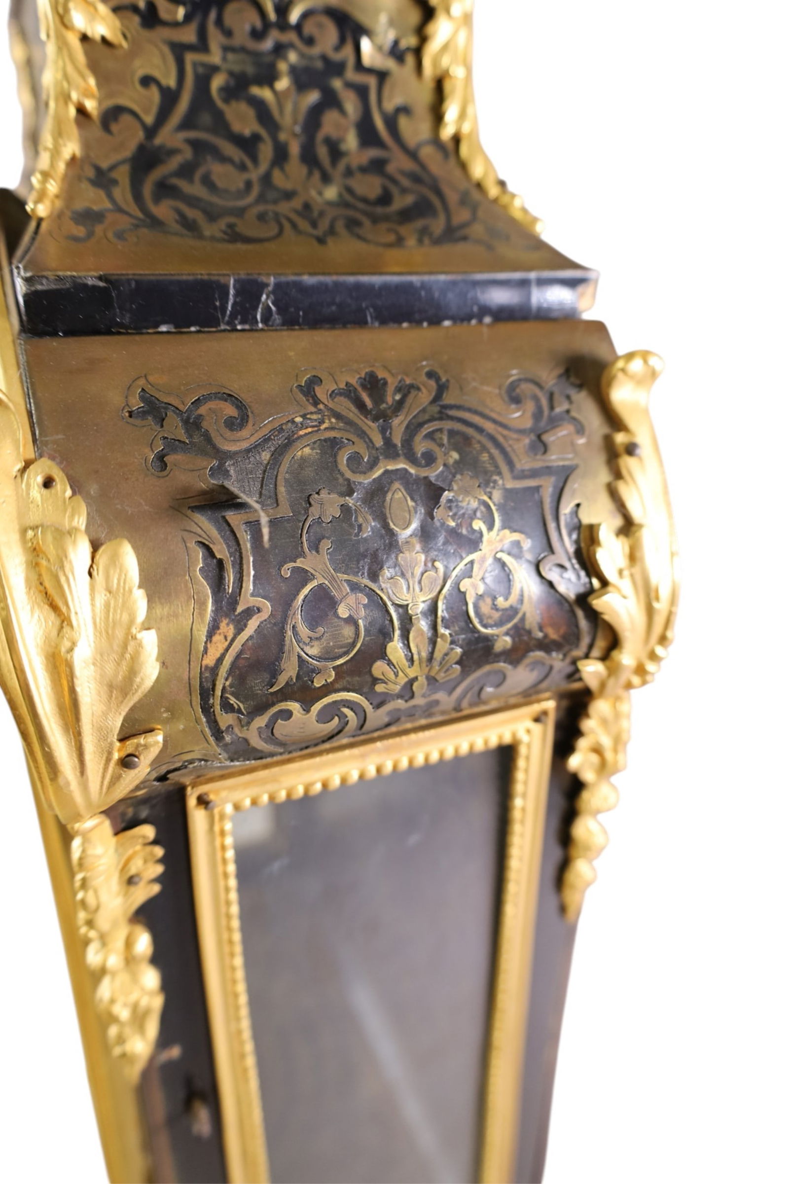ANTIQUE BOULLE MANTLE CLOCK - 4