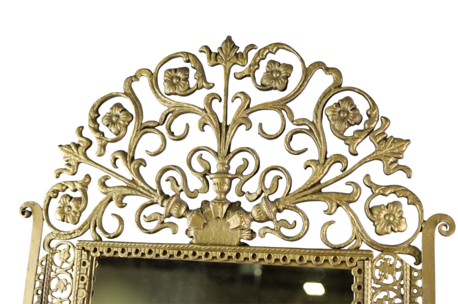 ORNATE IRON WALL MIRROR - 2