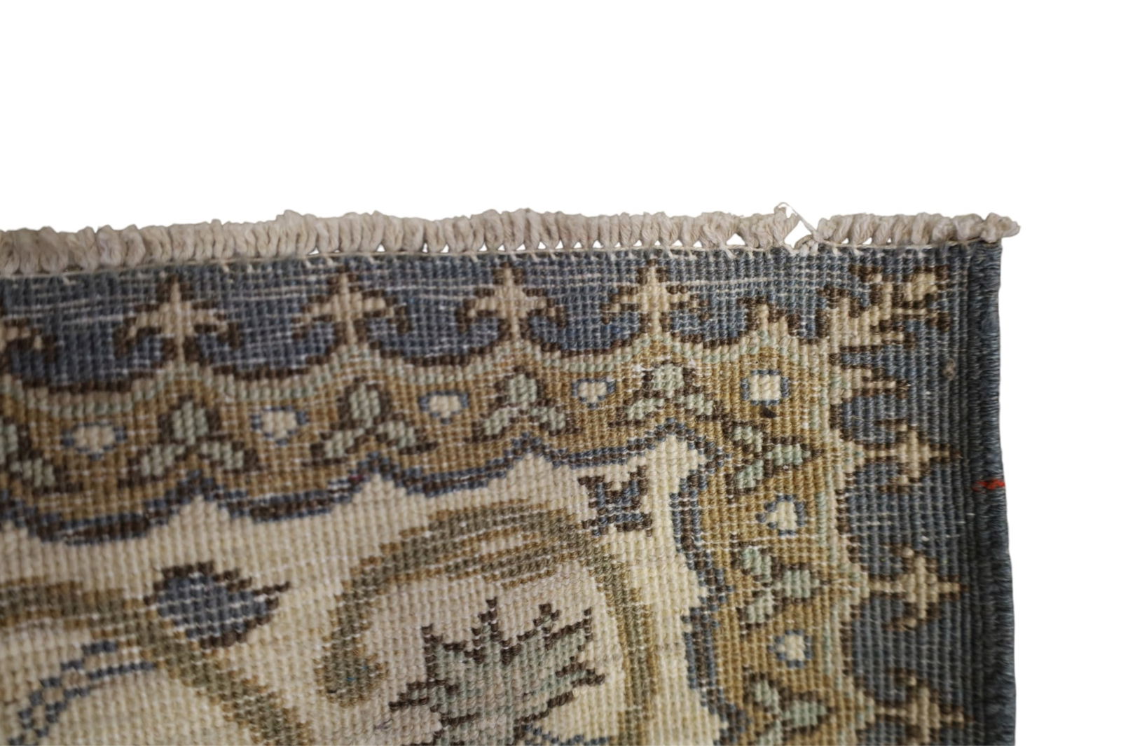 APPROX 4' 3" x 15' HANDMADE WOOL RUNNER RUG - 4