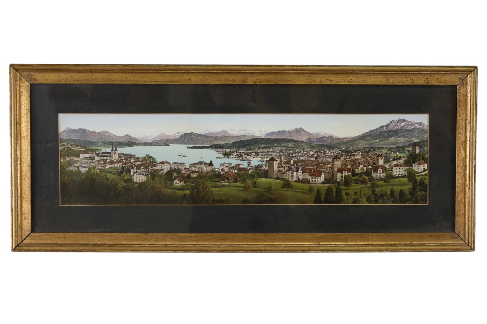 FRAMED PRINT: LUKE LUCERNE, SWITZERLAND FRAMED PRINT, 34 1/2" x 14"
