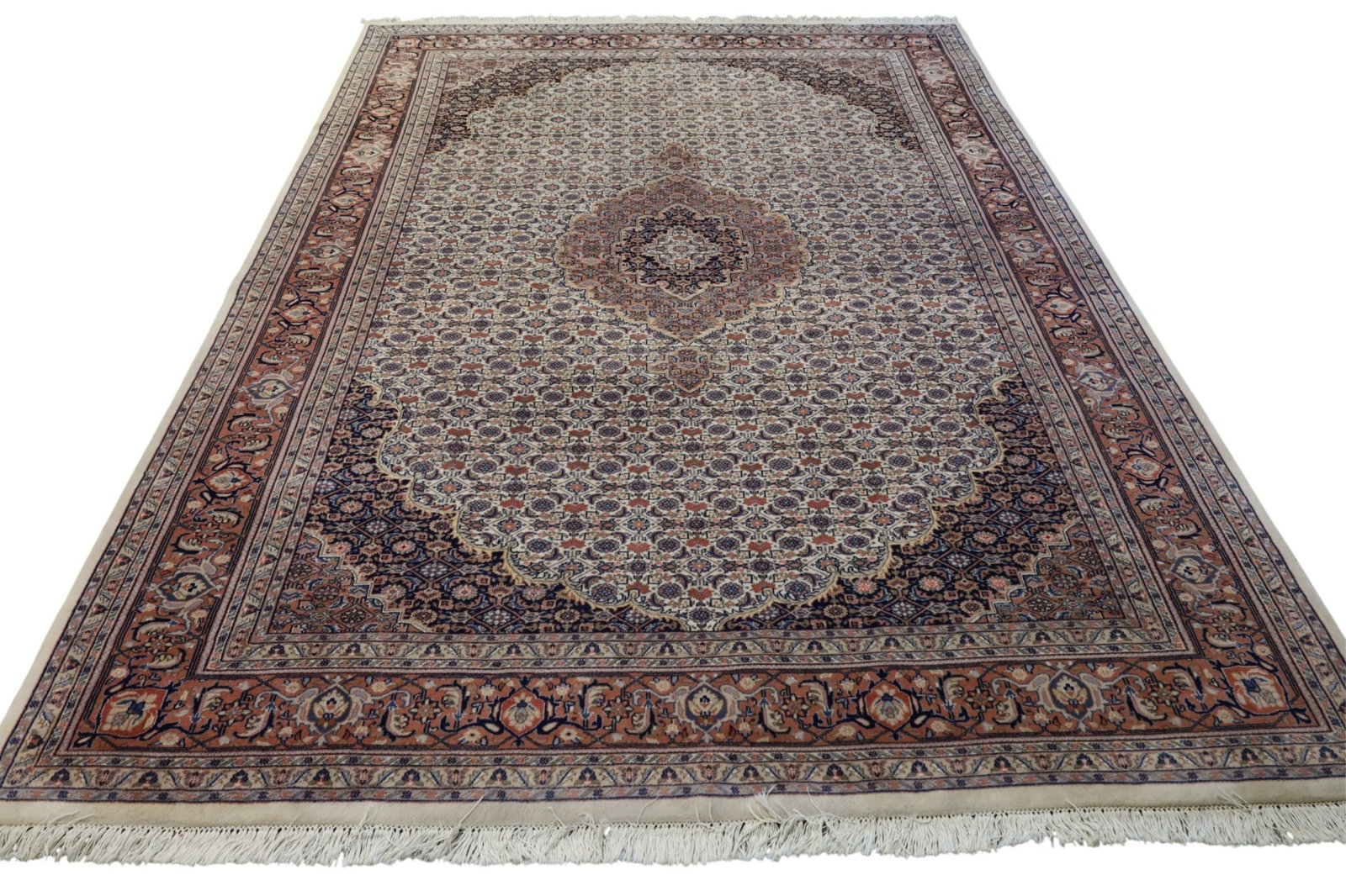 APPROX 7' 11" x 11' 4" HANDMADE WOOL RUG: HANDMADE WOOL RUG.