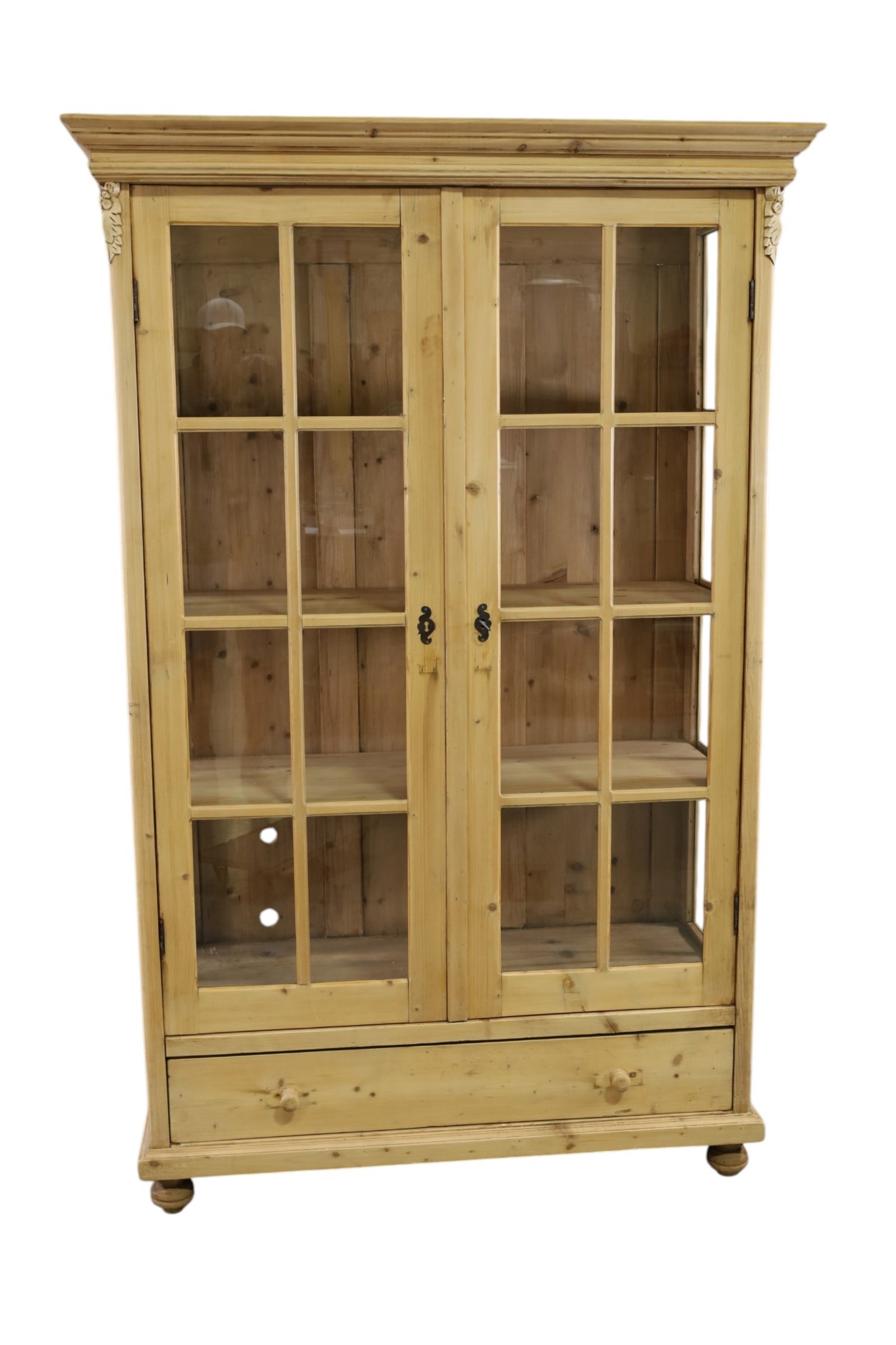 PINE 2 DOOR CHINA CABINET (1 of 3)