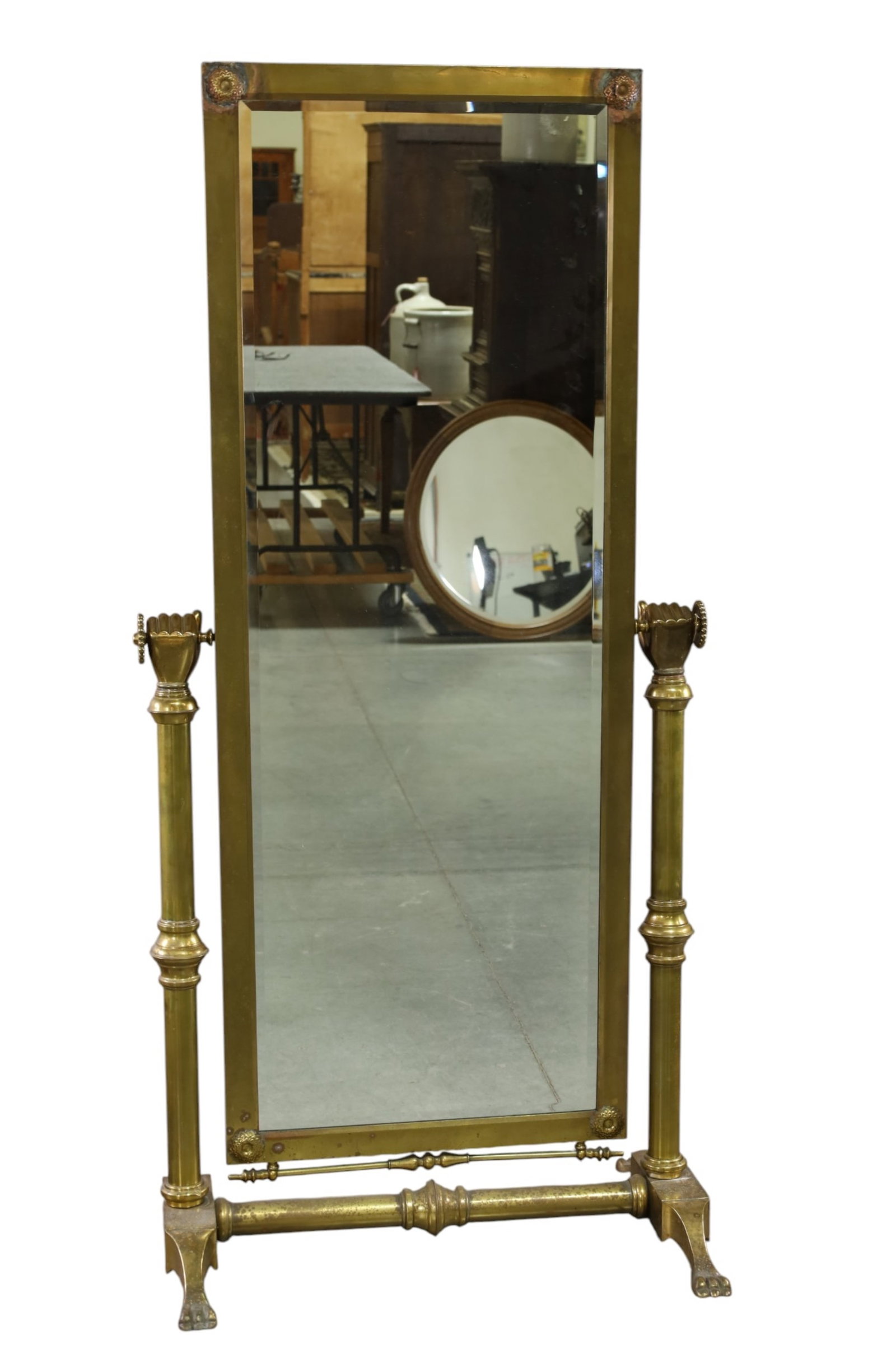 BRASS CHEVAL MIRROR (1 of 5)