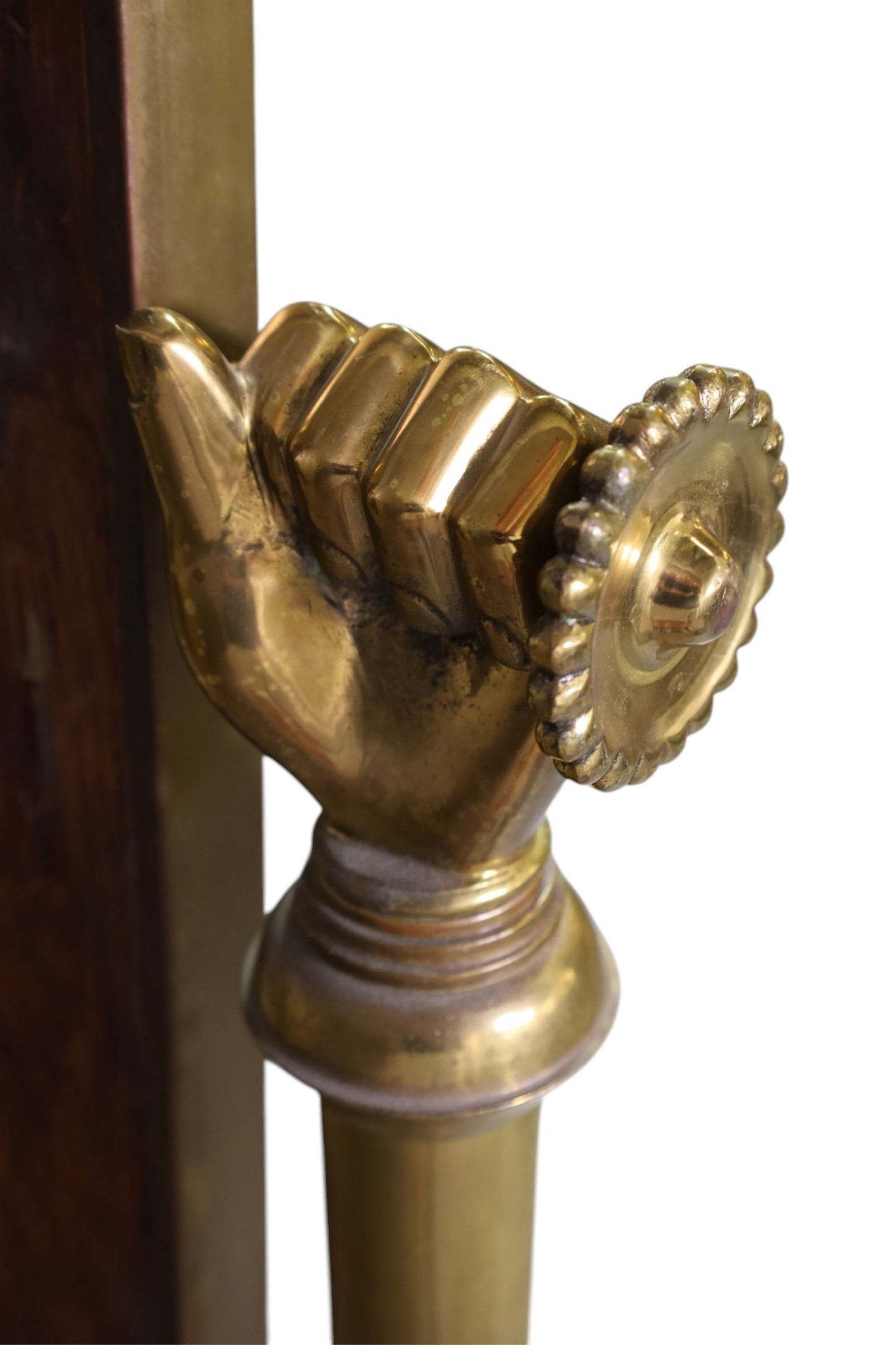 BRASS CHEVAL MIRROR - 5