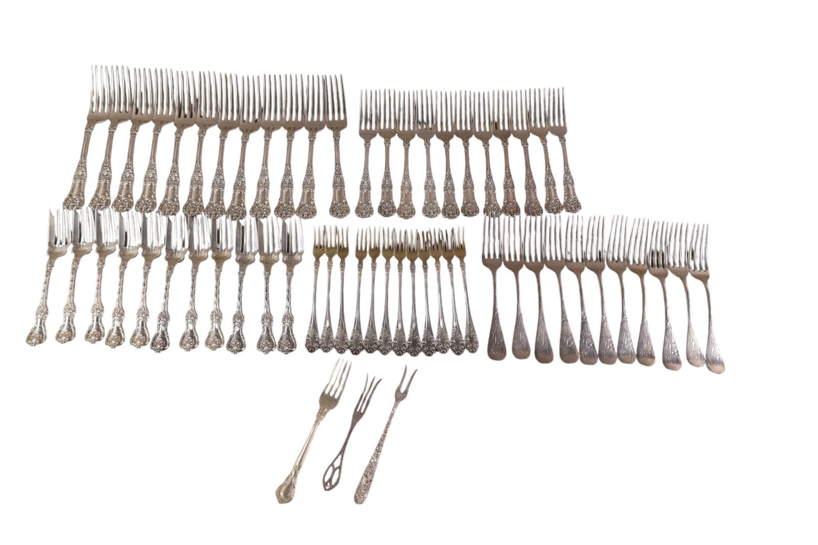 60 STERLING SILVER FORKS (1 of 12)