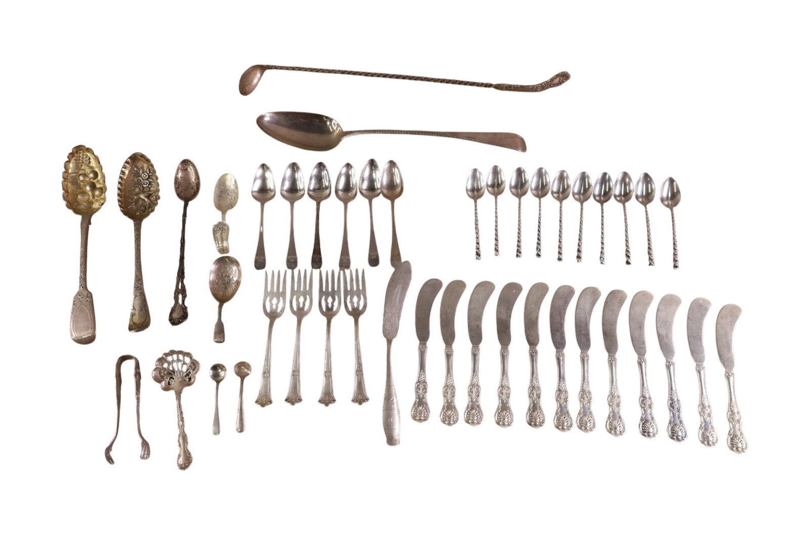 MISC STERLING SILVER SPOONS & FORKS (1 of 7)