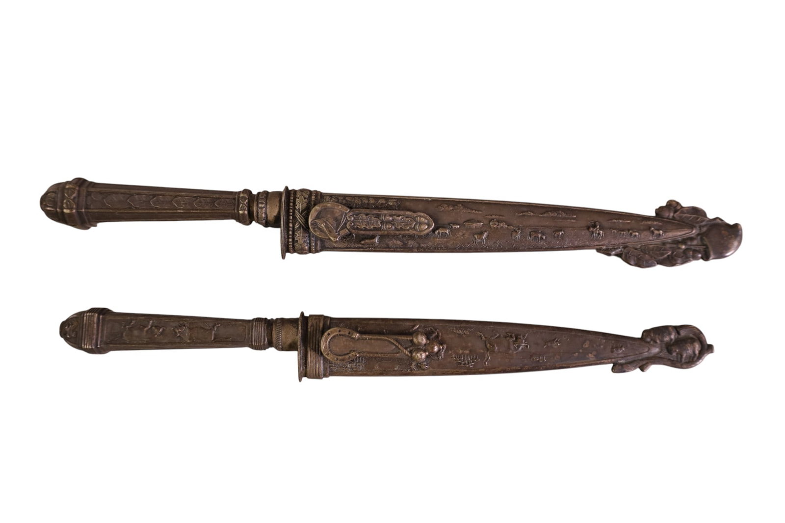 2 DAGGERS: ONE MARKED INOX, GAUCHO KNIFE.