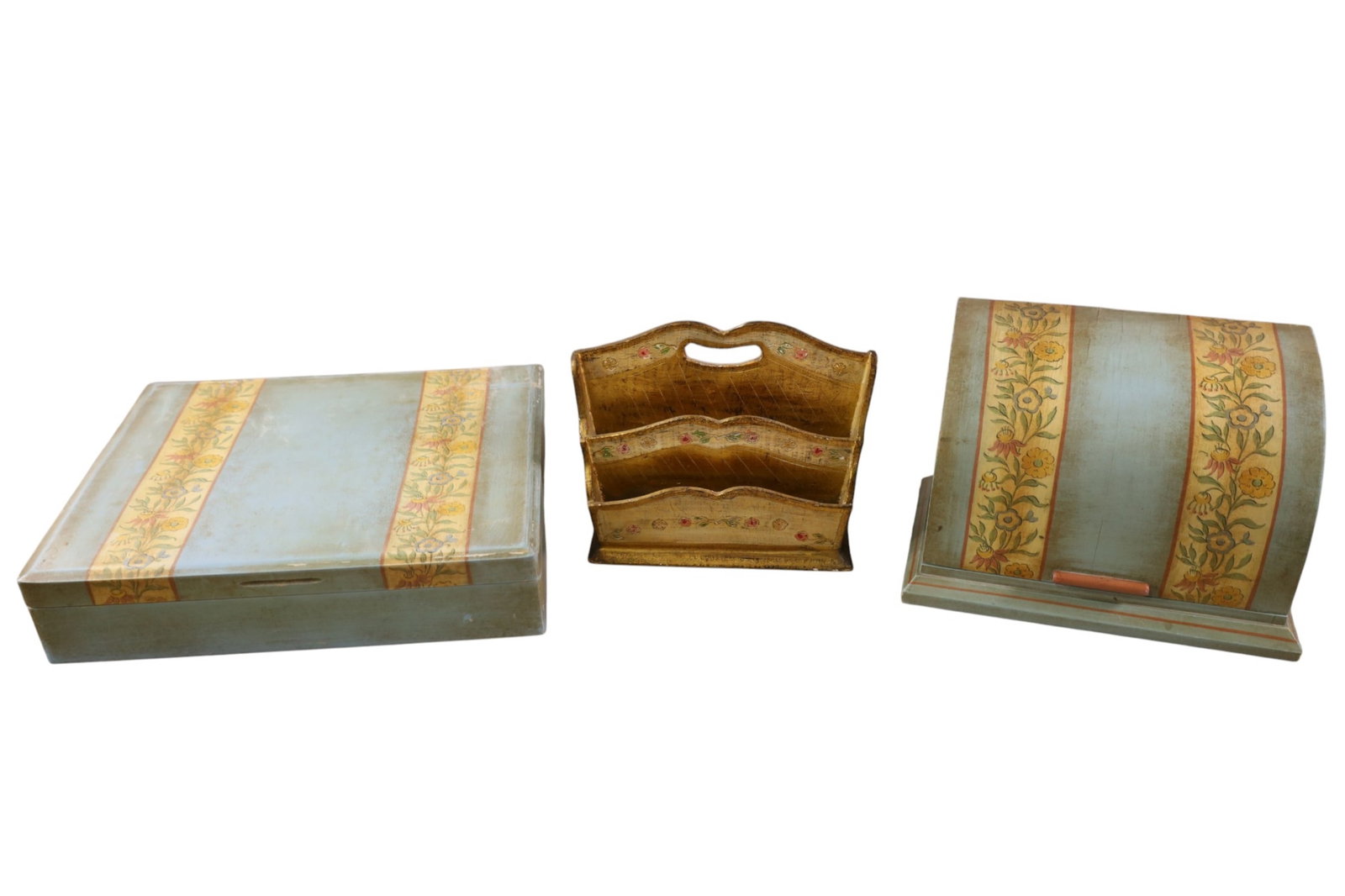 3 PAINTED DESK ITEMS (1 of 4)