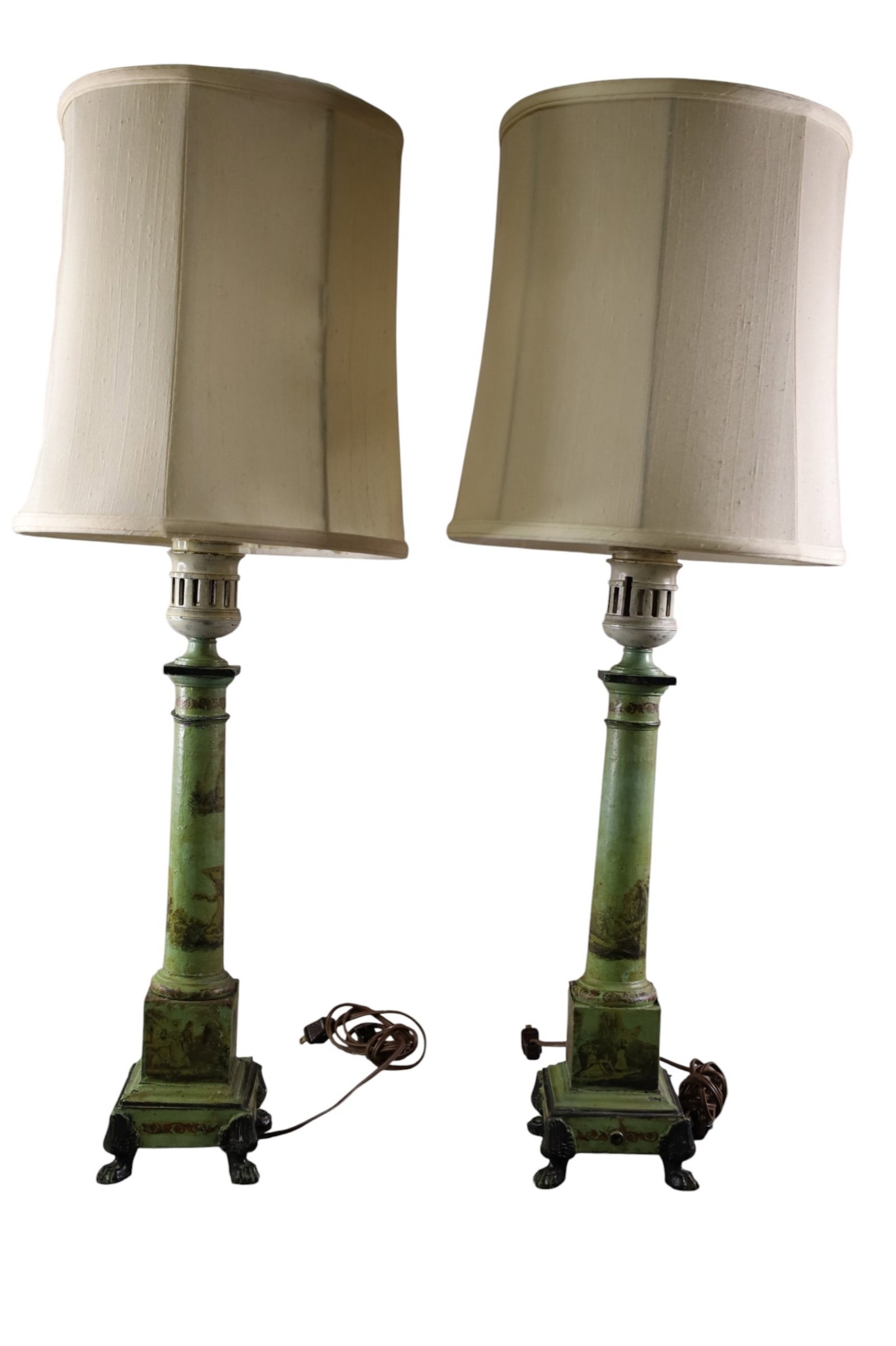 PAIR OF TOLE LAMPS (1 of 4)