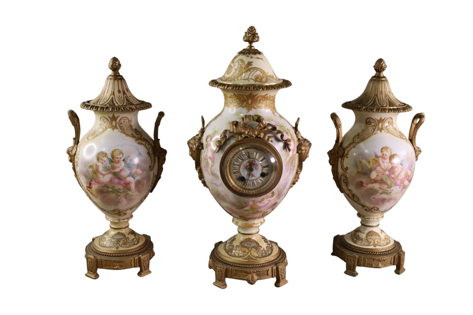 3 PIECE FRENCH CLOCK SET (1 of 6)
